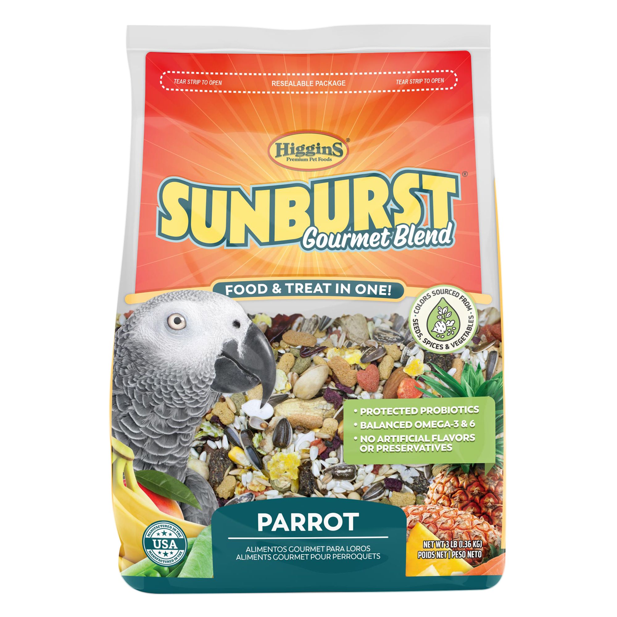 Higgins Sunburst Gourmet Blend Parrot Food bird Pet Bird Food PetSmart