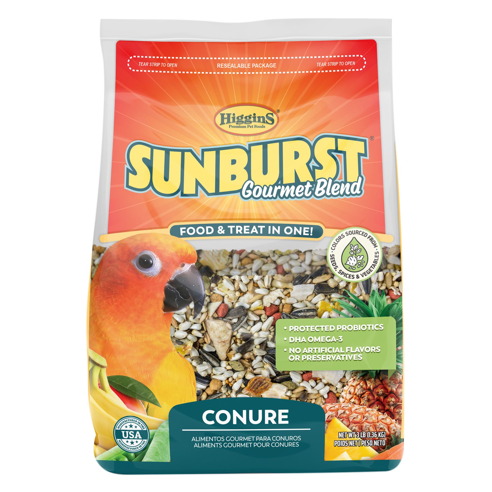 Higgins Sunburst Gourmet Blend Conure Food bird Pet Bird Food PetSmart