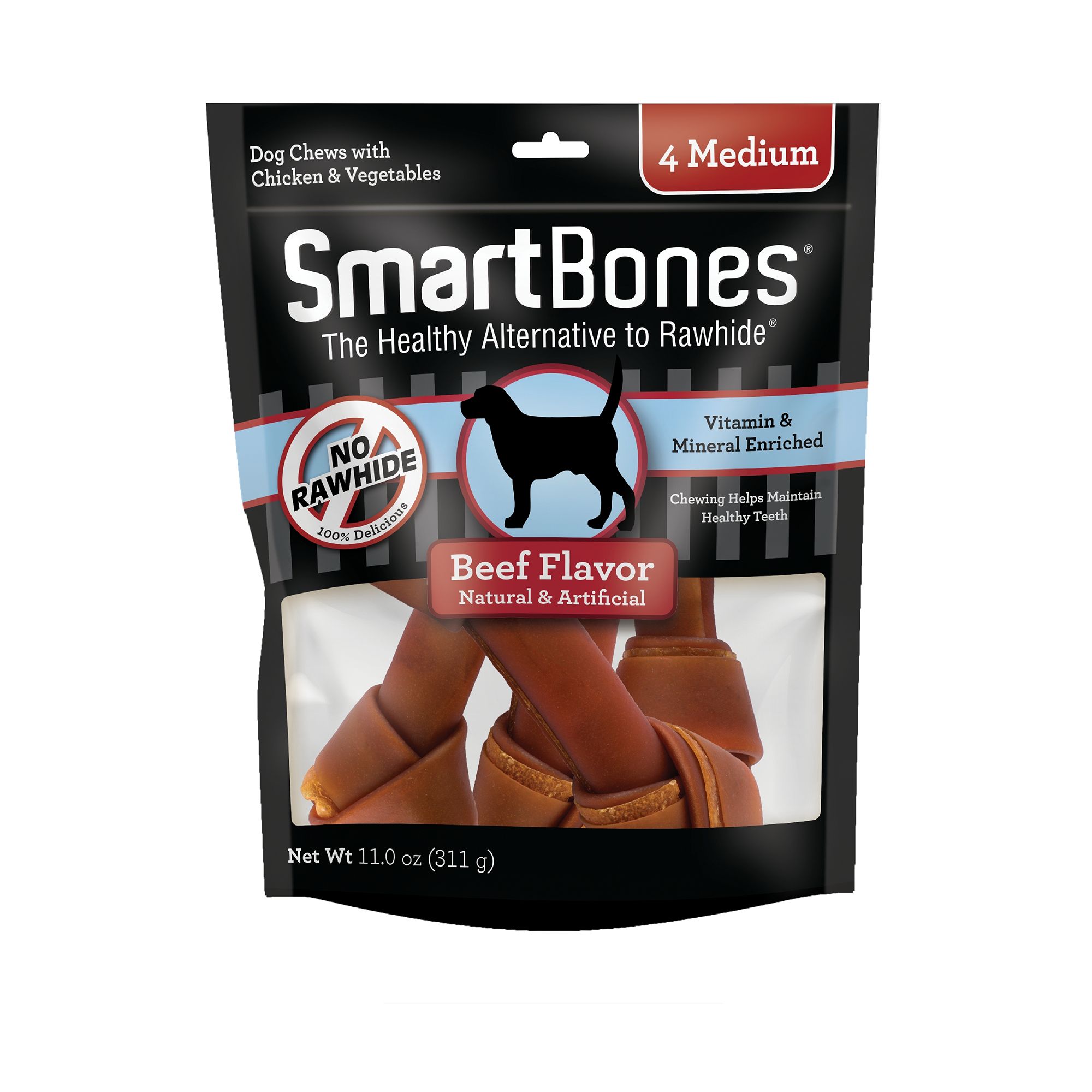 SmartBones® Medium Chews Dog Treat Beef dog Bones & Rawhide PetSmart