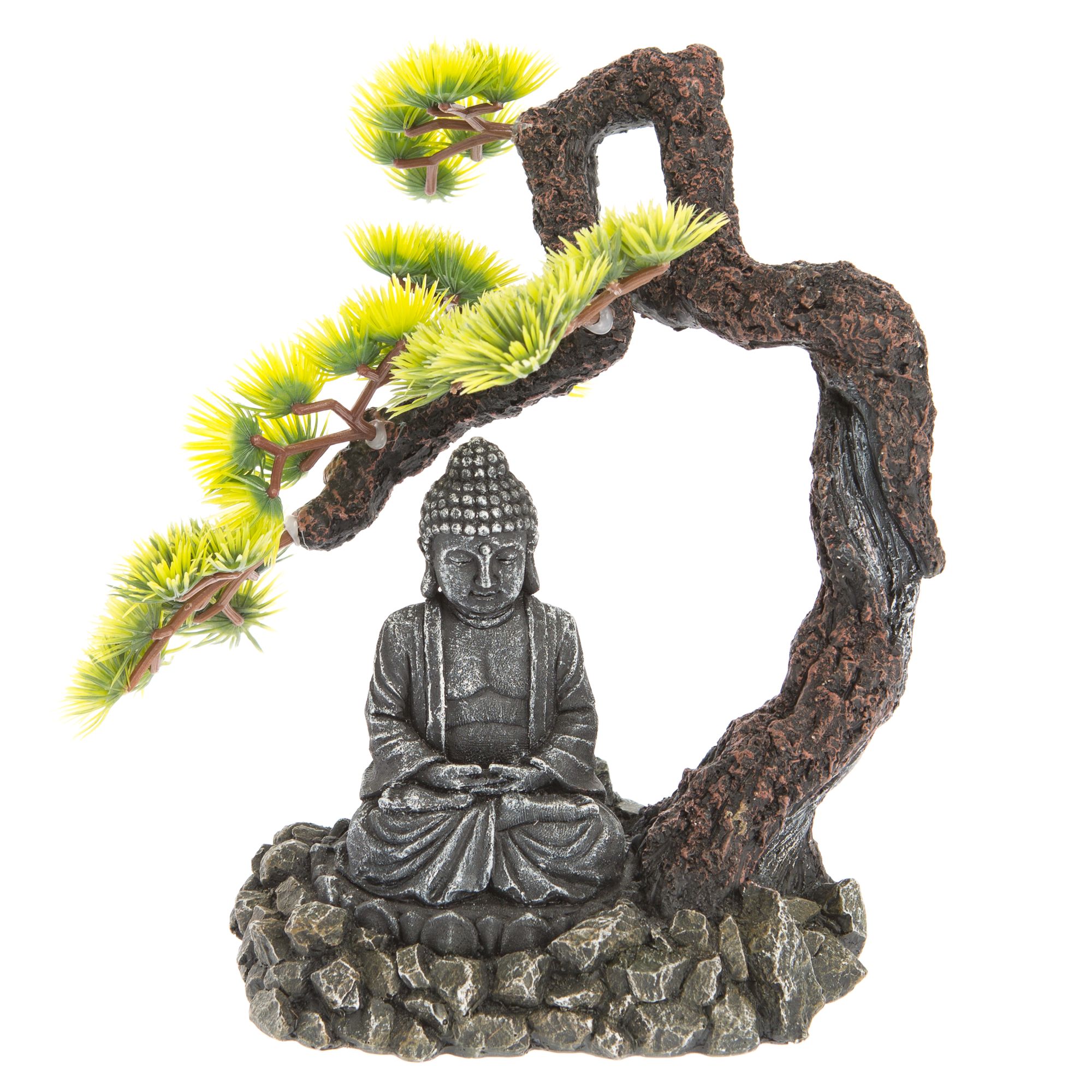 Top Fin® Bonsai Tree with Buddha Aquarium Ornament fish Ornaments
