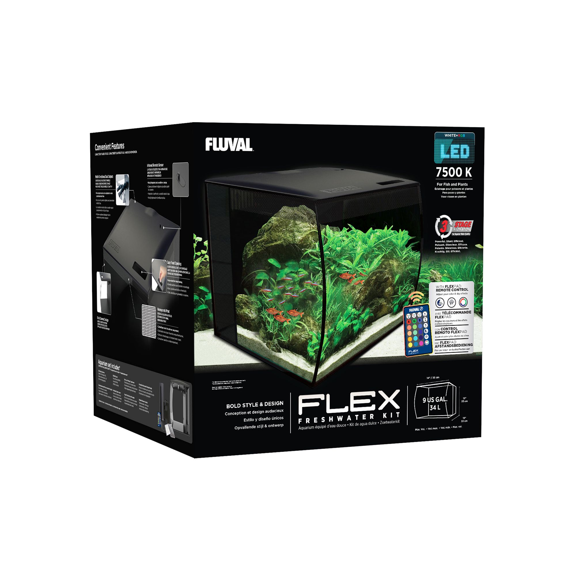 Fluval Flex 9 Gallon Aquarium Kit fish Aquariums PetSmart