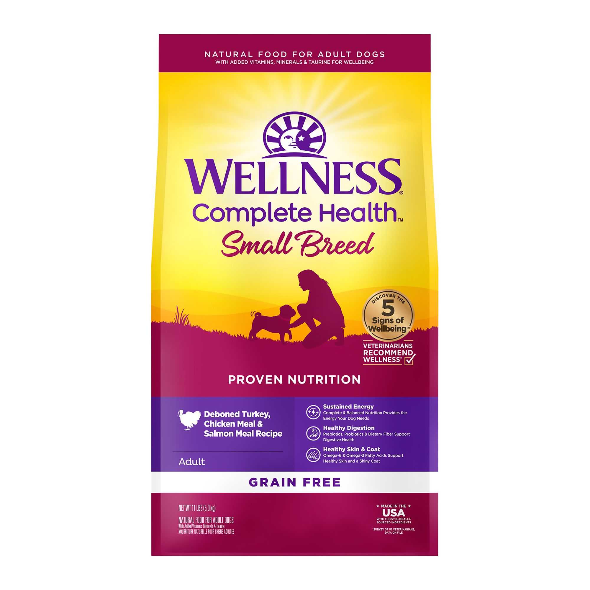 Wellness® Complete Health Small Breed Adult Dog Food Natural, Grain