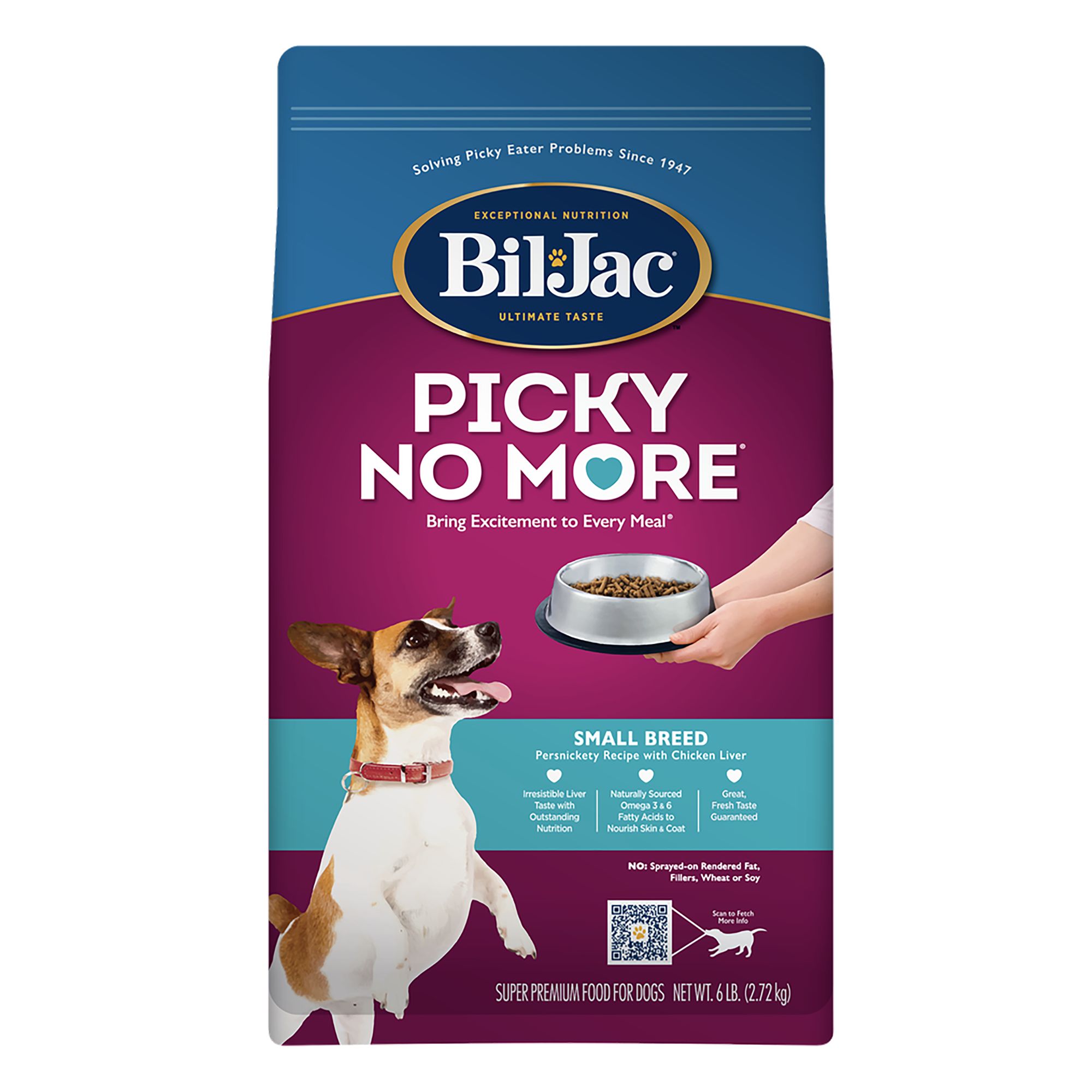 BillJac® Picky No More Small Breed Adult Dry Dog Food Persnickety Recipe dog Dry Food