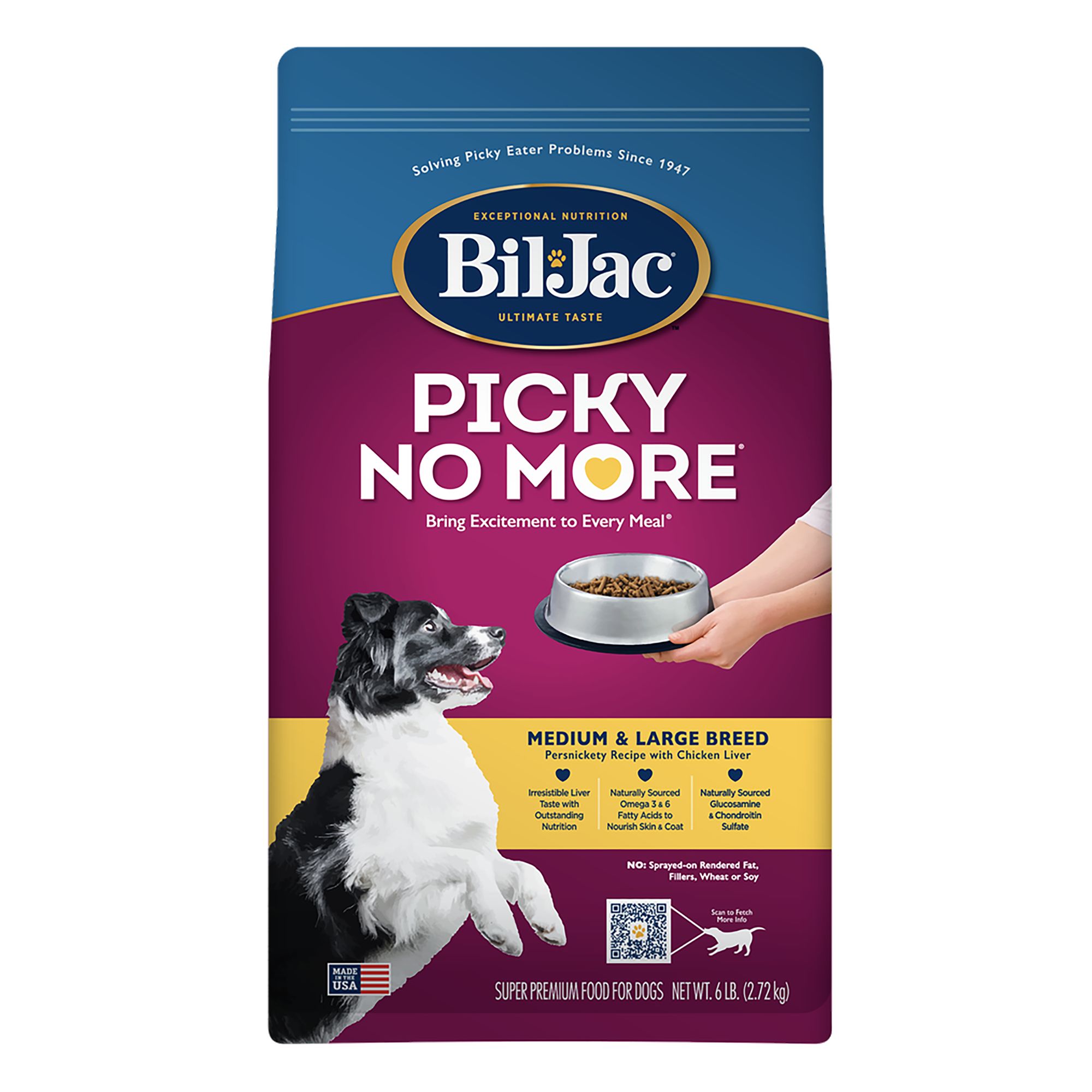BilJac® Picky No More Medium and Large Breed Adult Dry Dog Food