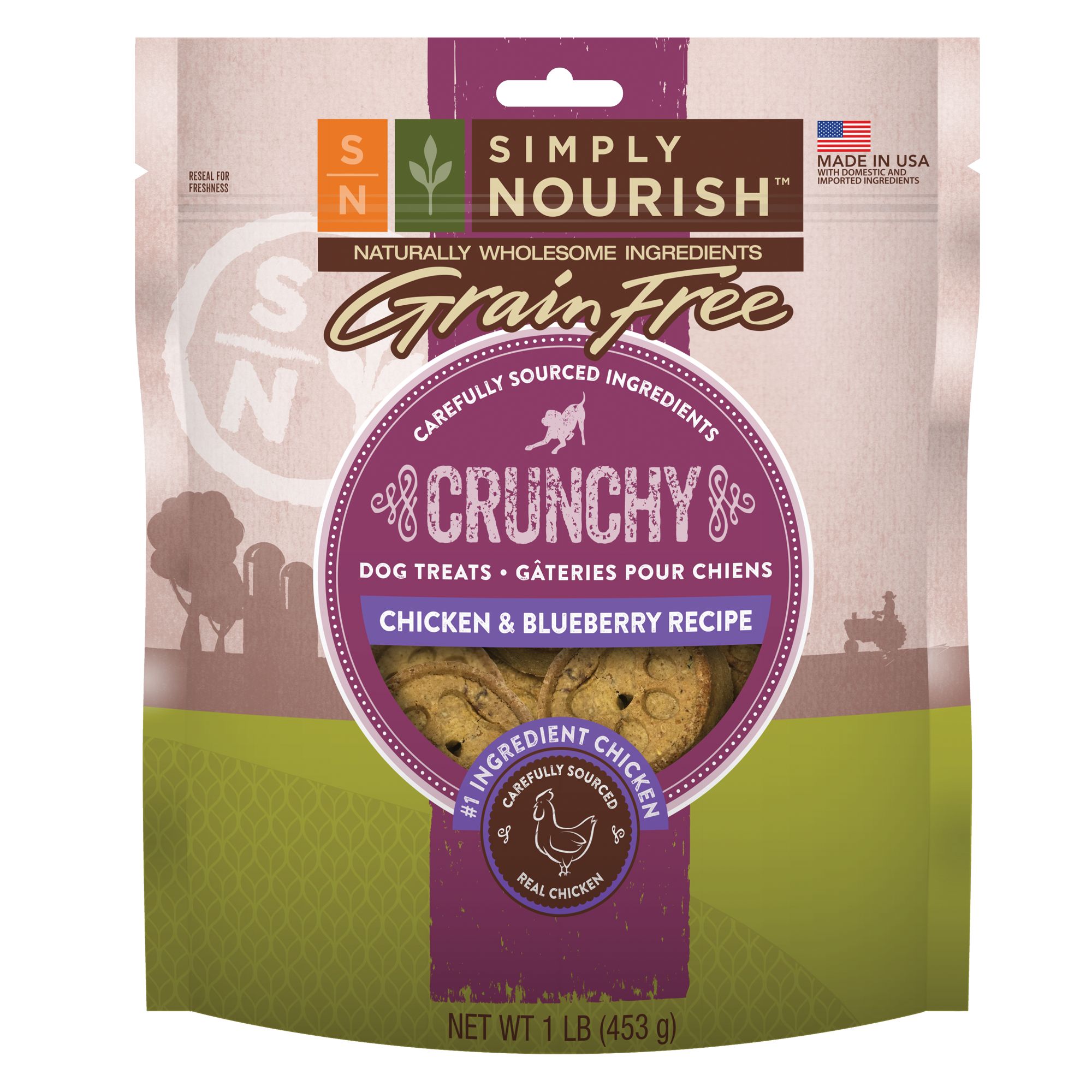 Simply Nourish™ Crunchy Dog Treat Natural, Grain Free, Chicken
