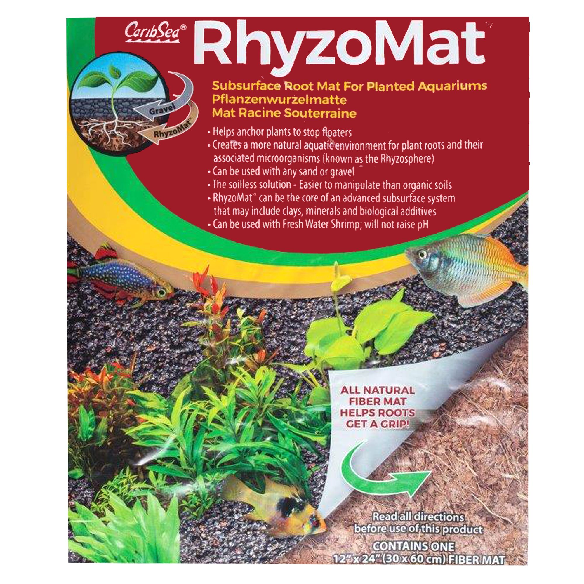 CaribSea Rhyzomat Planted Aquarium Mat fish Gravel, Sand & Stones