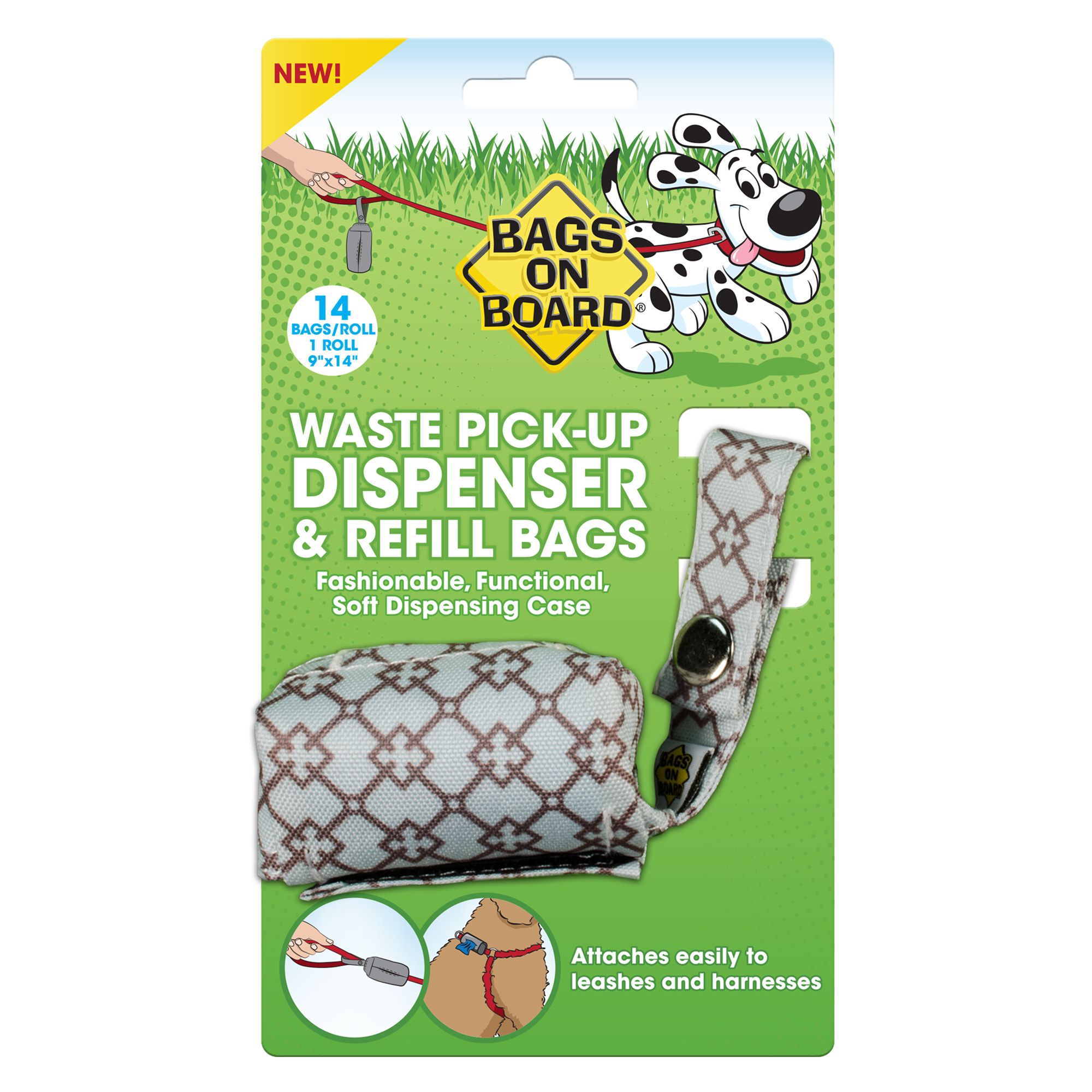 Bags on Board® Blue Diamond Waste Pick Up Bag Dispenser dog Waste