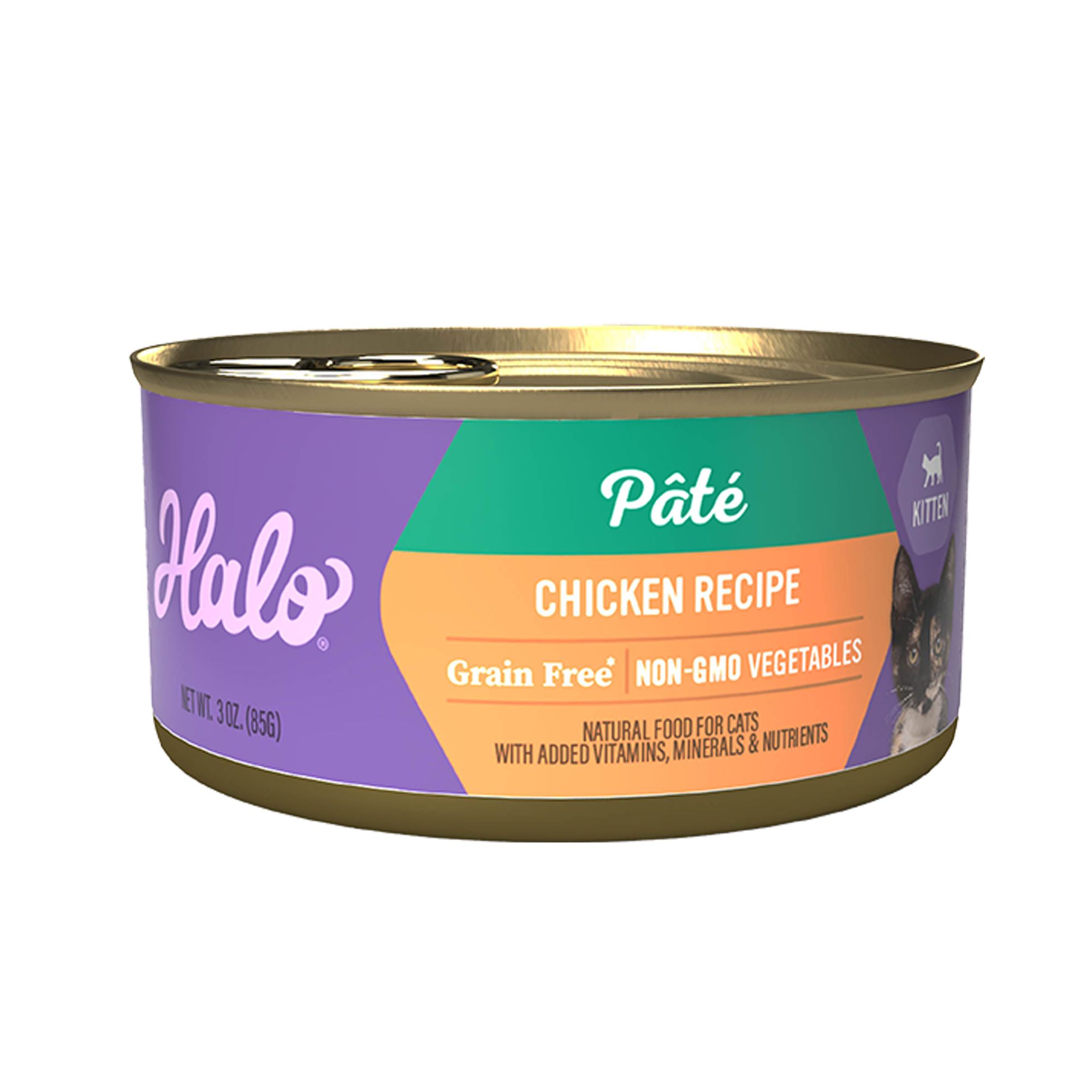 HALO® Kitten Food Natural, Grain Free, Holistic Chicken Recipe Pate