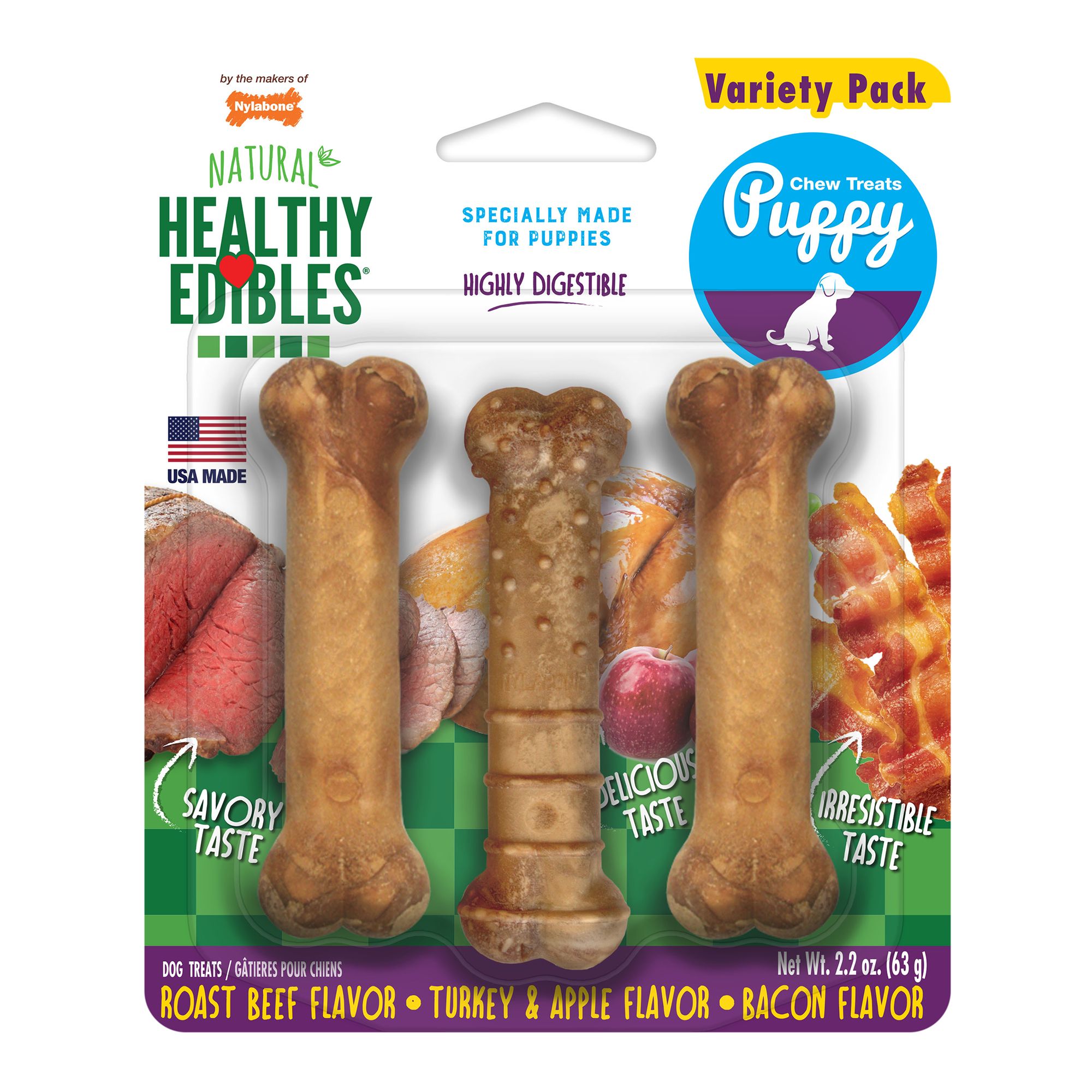 Nylabone® Healthy Edibles® Puppy Chews Variety Pack dog Chewy