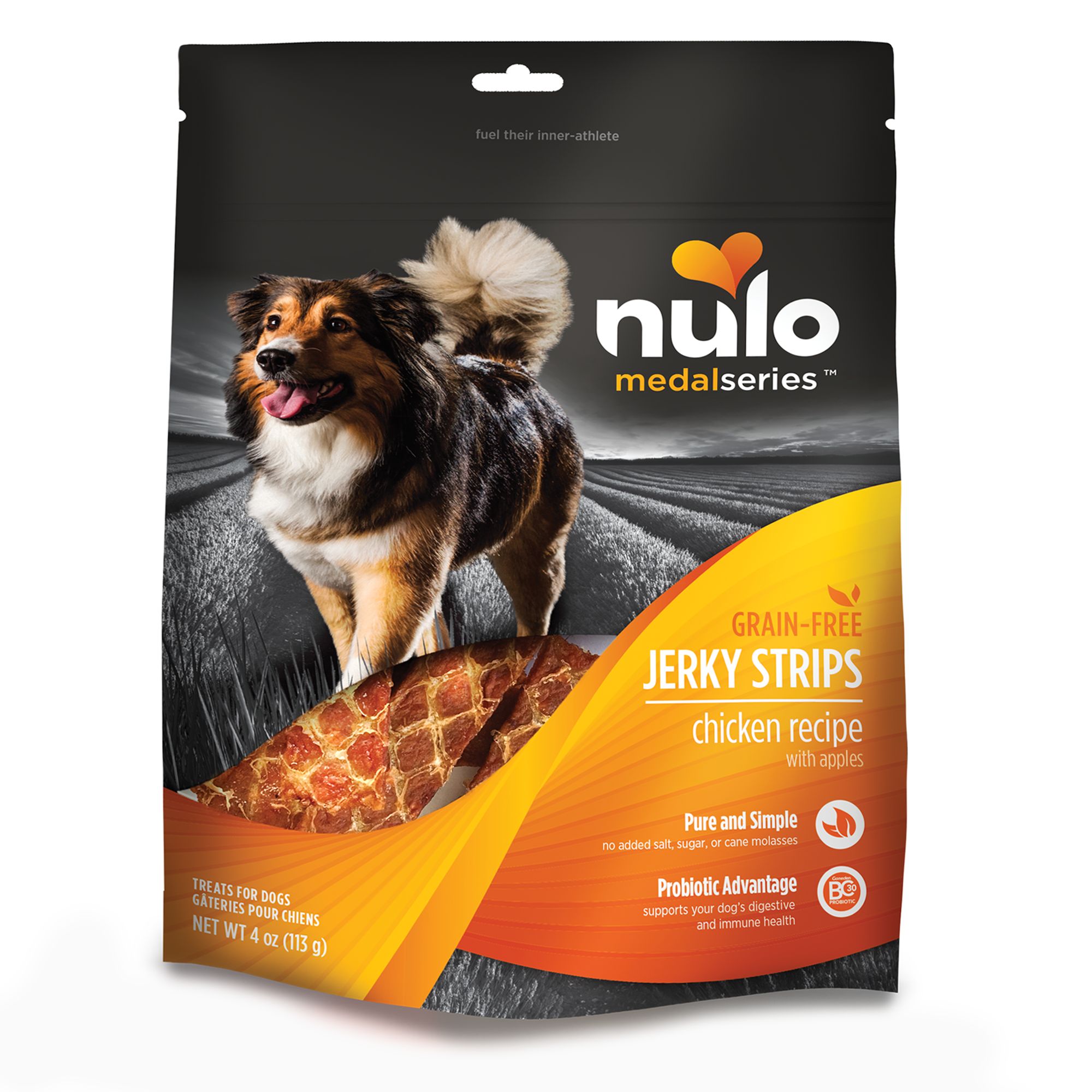 Nulo MedalSeries Jerky Strips Dog Treat Natural, Grain Free, Chicken
