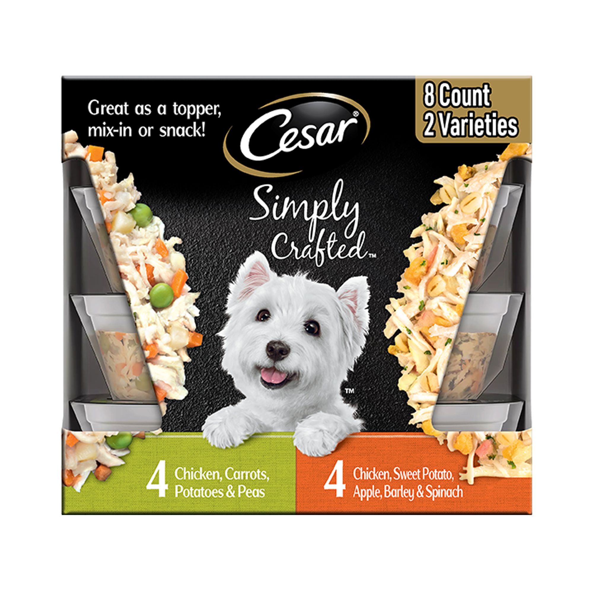 Cesar® Simply Crafted Adult Wet Dog Food & Meal Topper Grain Free, 8