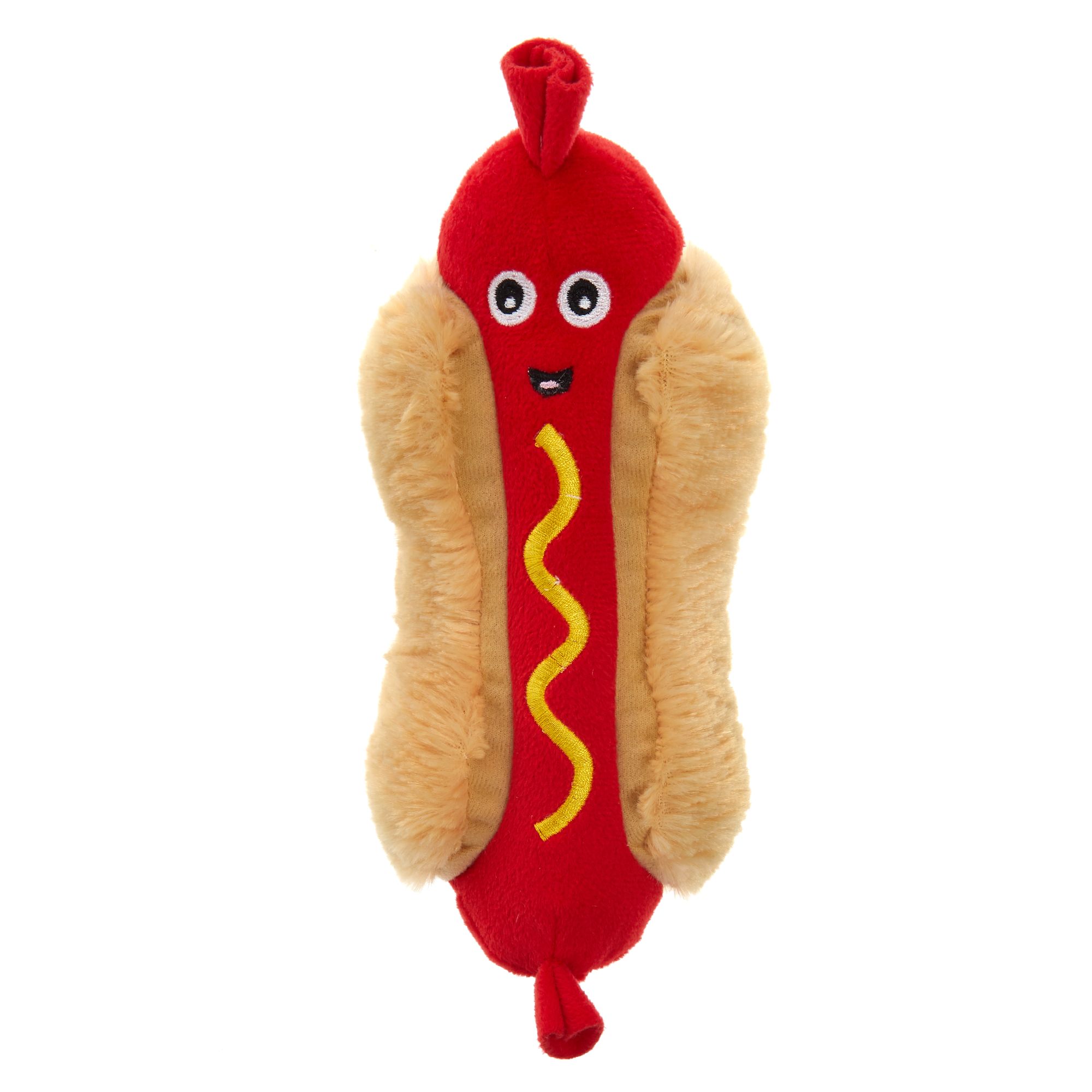 Grreat Choice® Hot Dog Toy Plush, Squeaker dog Plush