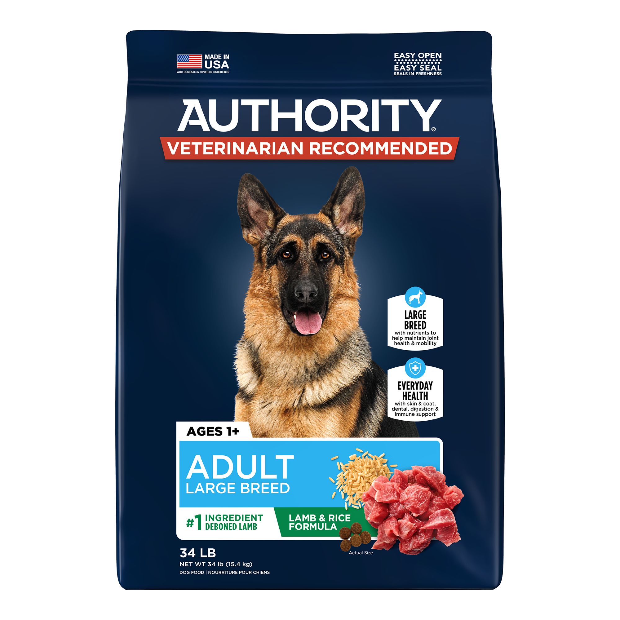 Authority® Large Breed Adult Dog Food Lamb & Rice dog Dry Food