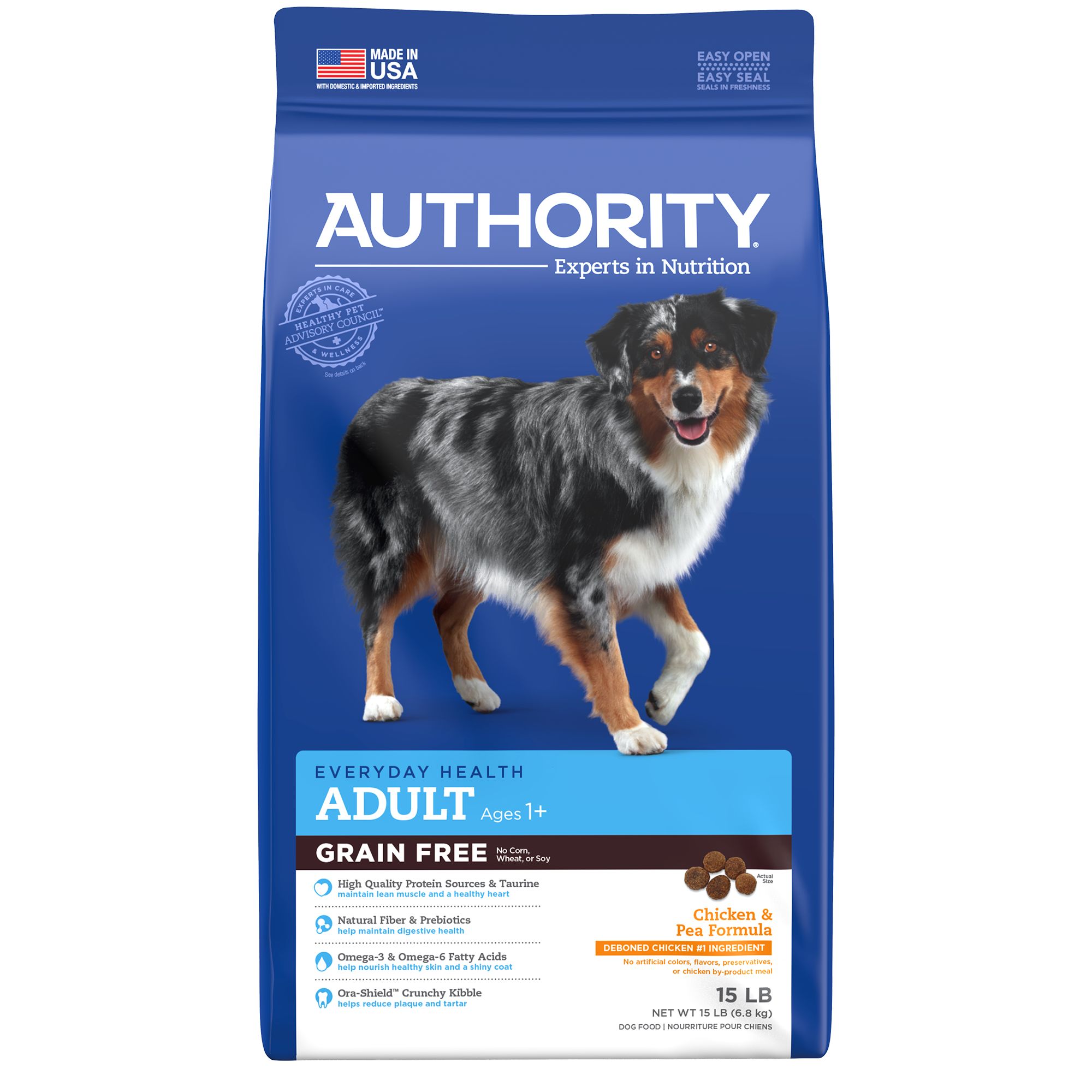 Authority® Grain Free Adult Dog Food Chicken & Pea dog Dry Food