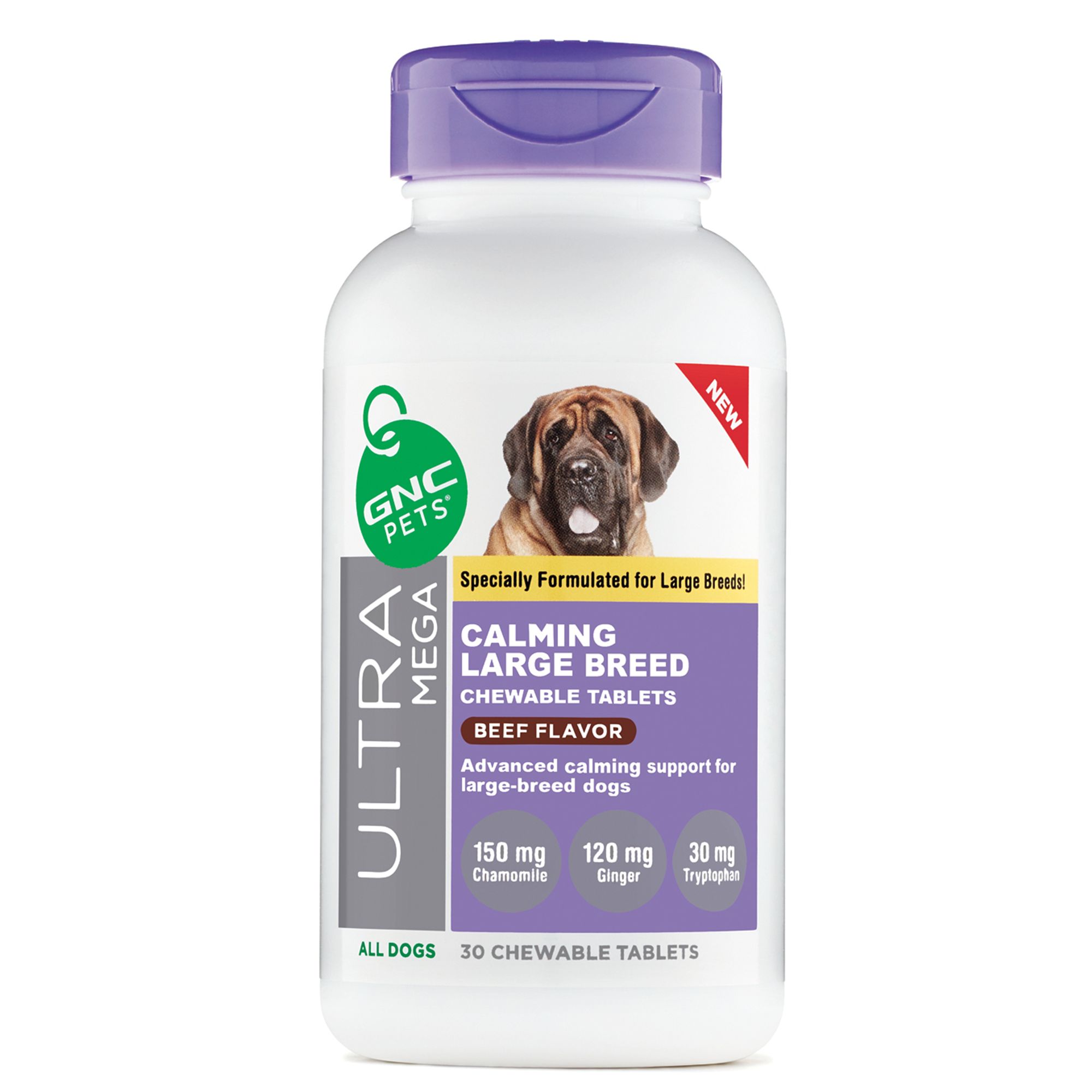 GNC Pets® Ultra Mega Calming Chewable Dog Tablets for Large Breed