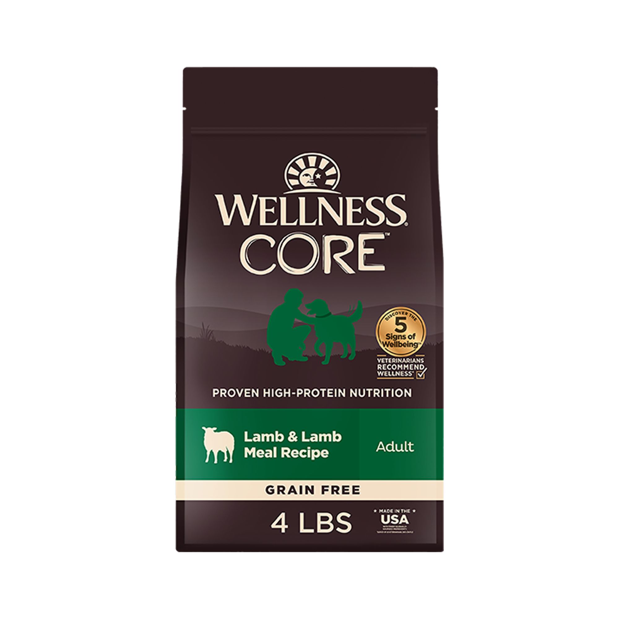 Wellness CORE Adult Dog Food Natural, Grain Free, Lamb dog Dry Food
