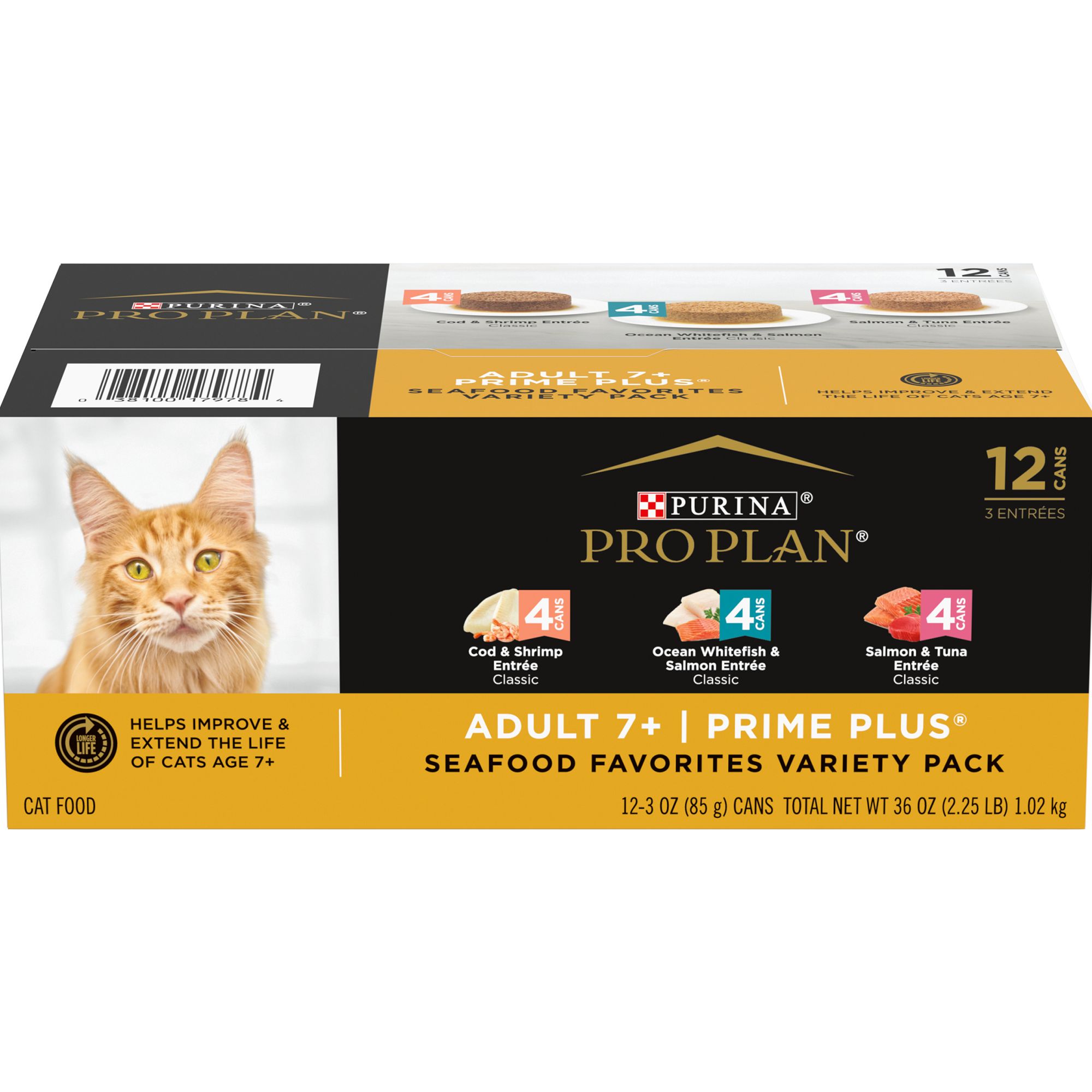 Purina Pro Plan Prime Plus Senior Wet Cat Food Grain Free, With