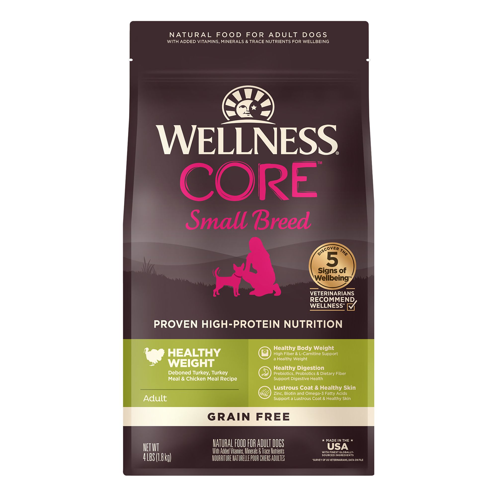 Wellness® CORE® Healthy Weight Small Breed Adult Dry Dog Food Grain Free dog Dry Food PetSmart