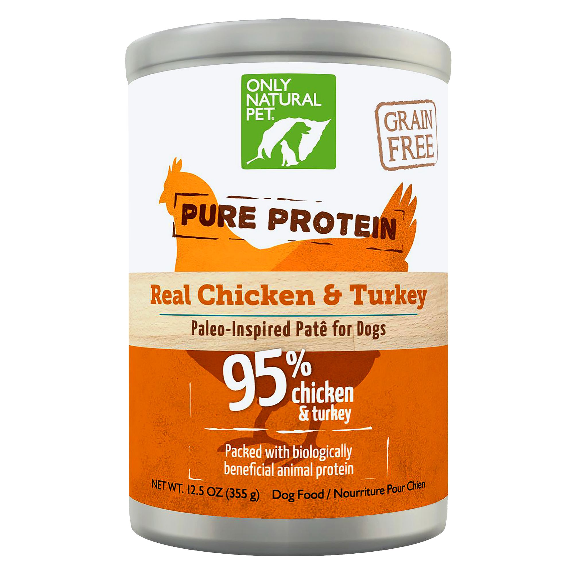 Only Natural Pet® Pure Protein PaleoInspired Pate Wet Dog Food Grain Free dog Canned Food