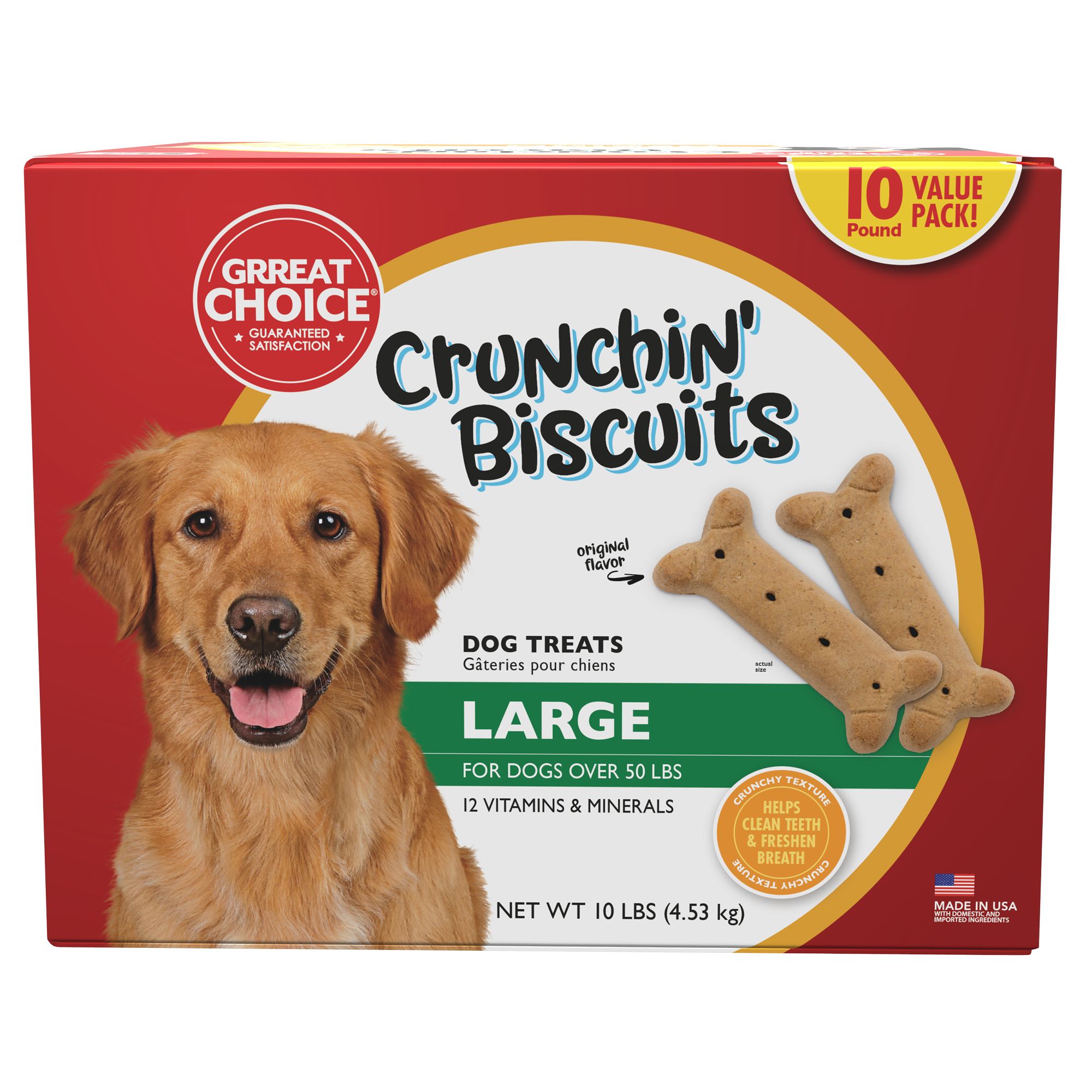Grreat Choice® Crunchin' Biscuits Large Dog Treats dog Jerky PetSmart