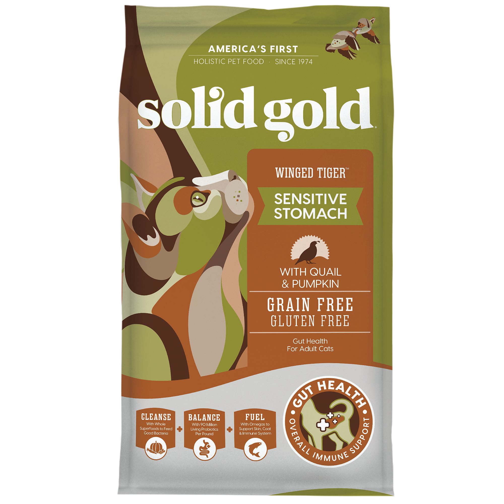 Solid Gold Winged Tiger™ Adult Cat Food Grain Free, Gluten Free cat