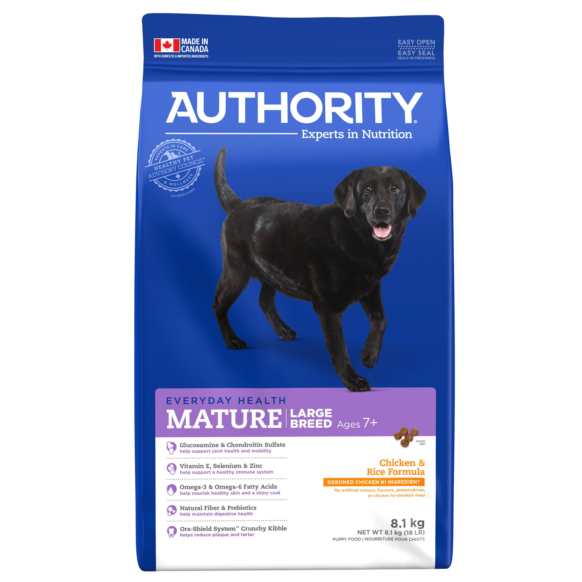 Authority® Large Breed Mature Dog Food Chicken & Rice dog Dry Food PetSmart