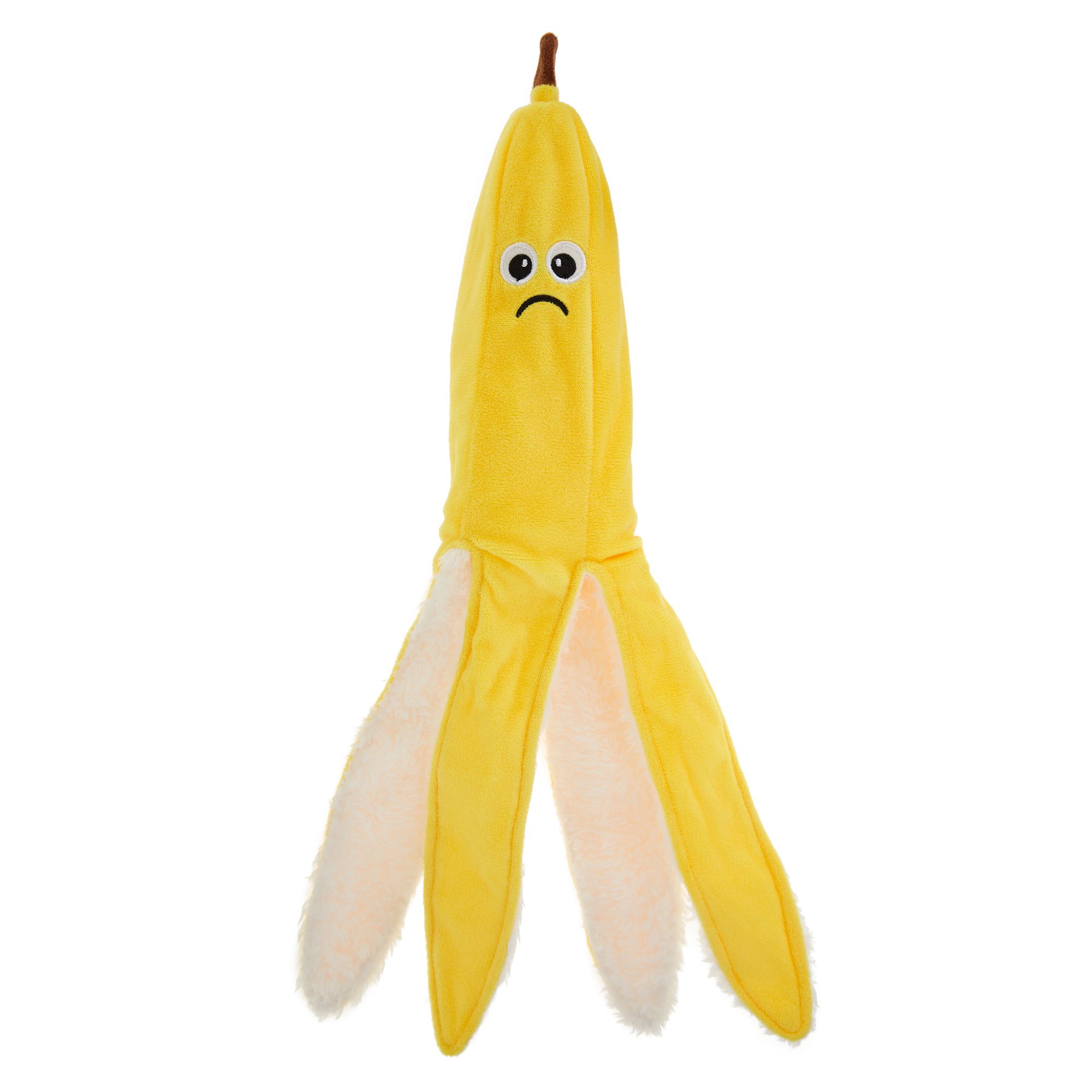 Top Paw® Banana Flattie Dog Toy Crinkle, Squeaker dog Plush Toys