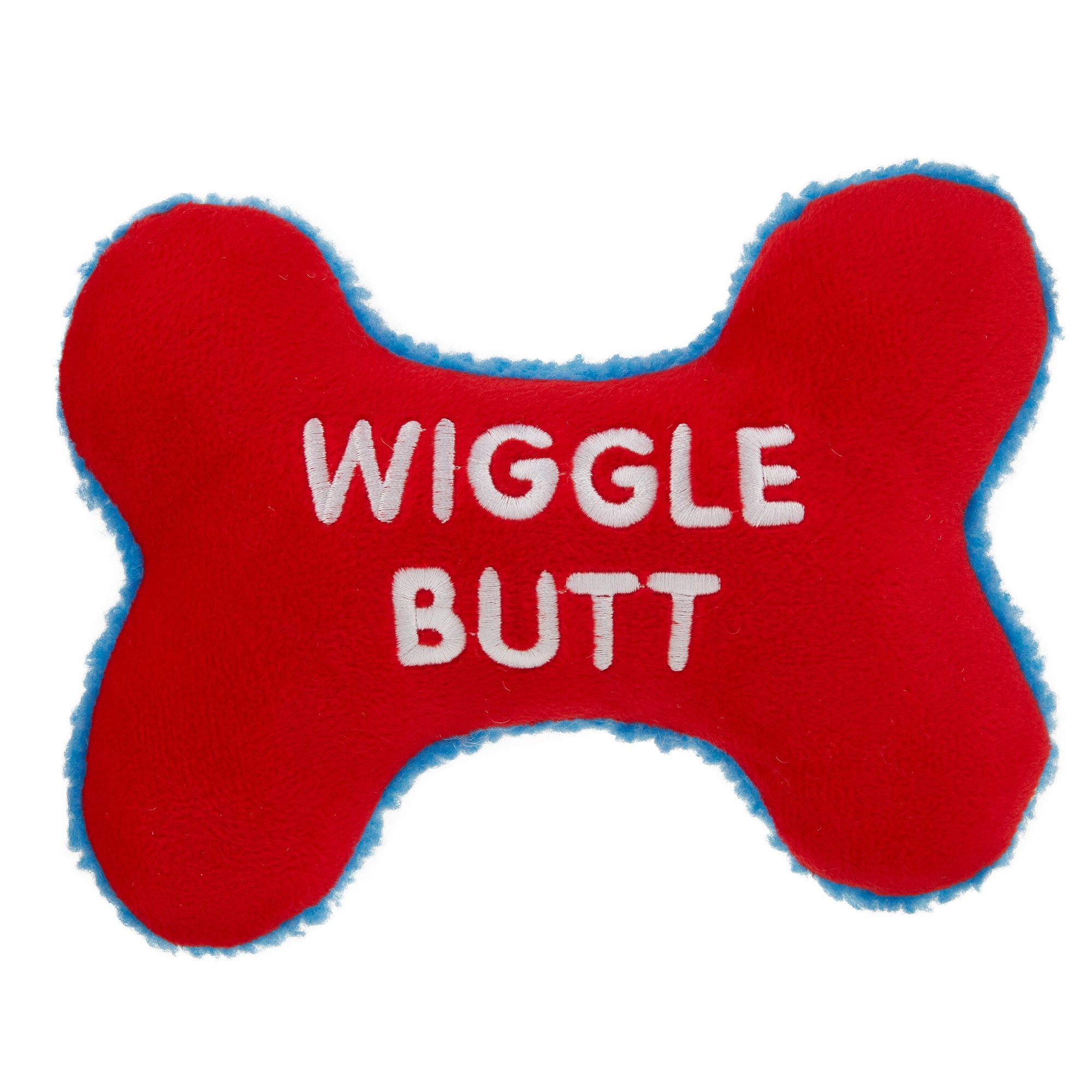 Top Paw® Valentine "Wiggle Butt" Bone Dog Toy Plush, Squeaker dog