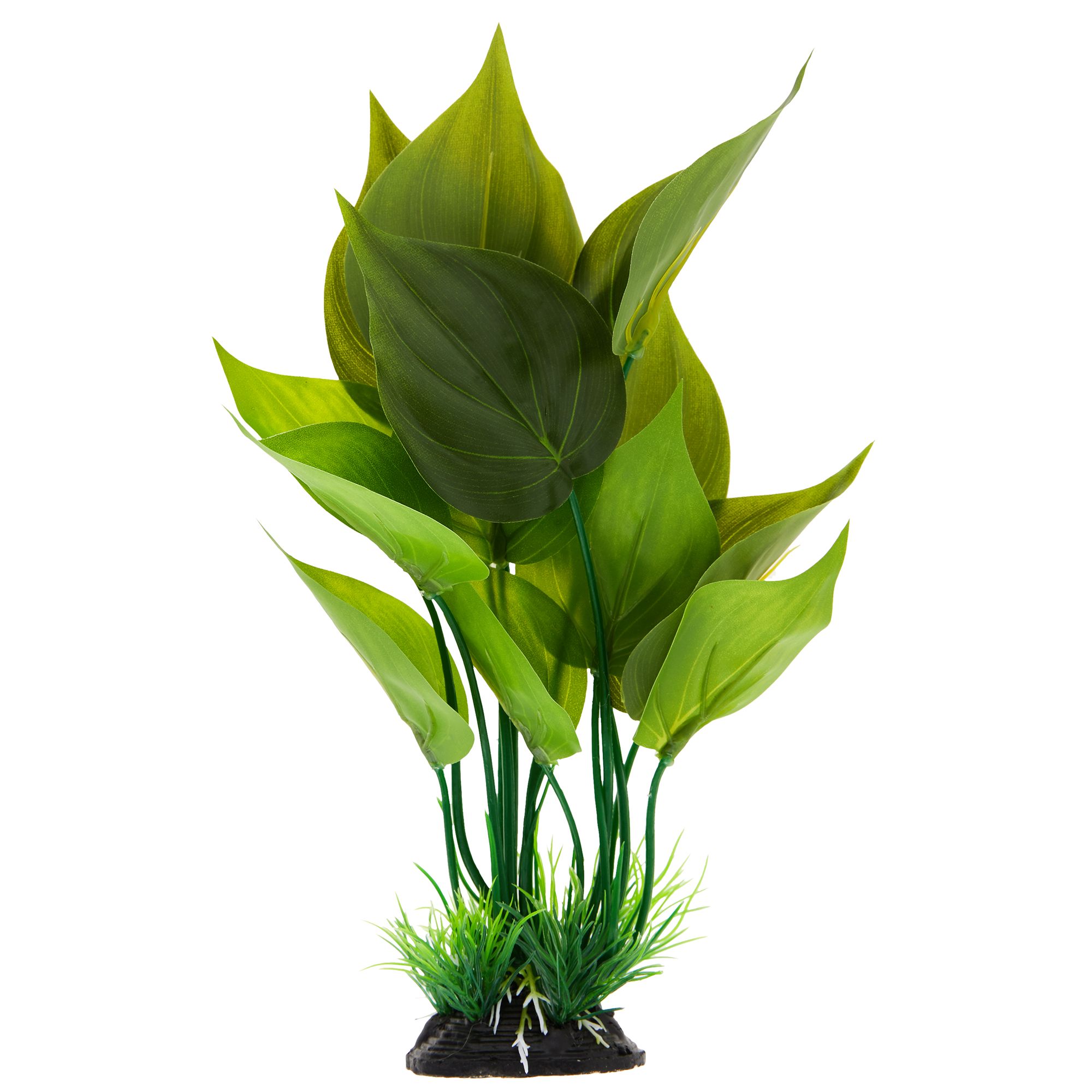 Top Fin® Artificial Realistic Spade Leaf Aquarium Plant 4" fish