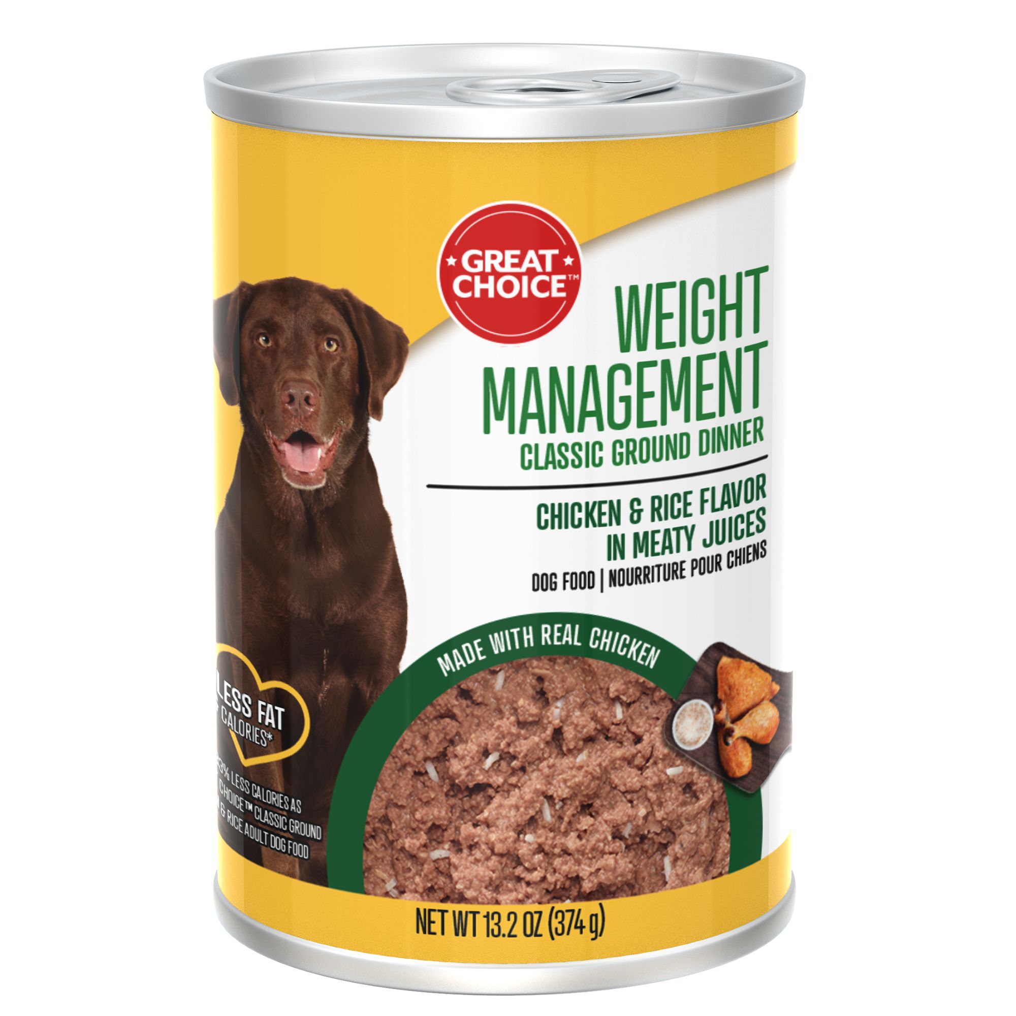 Great Choice® Weight Management Classic Ground Dinner Dog Food dog