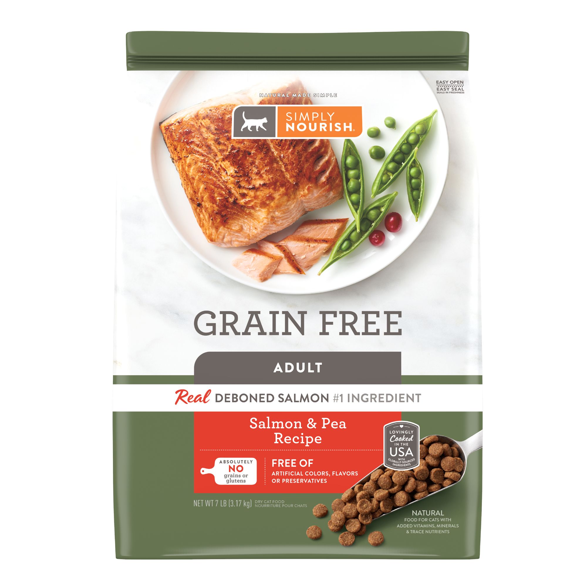 Simply Nourish® Original Cat Dry Food Salmon & Peas, Natural, Grain Free