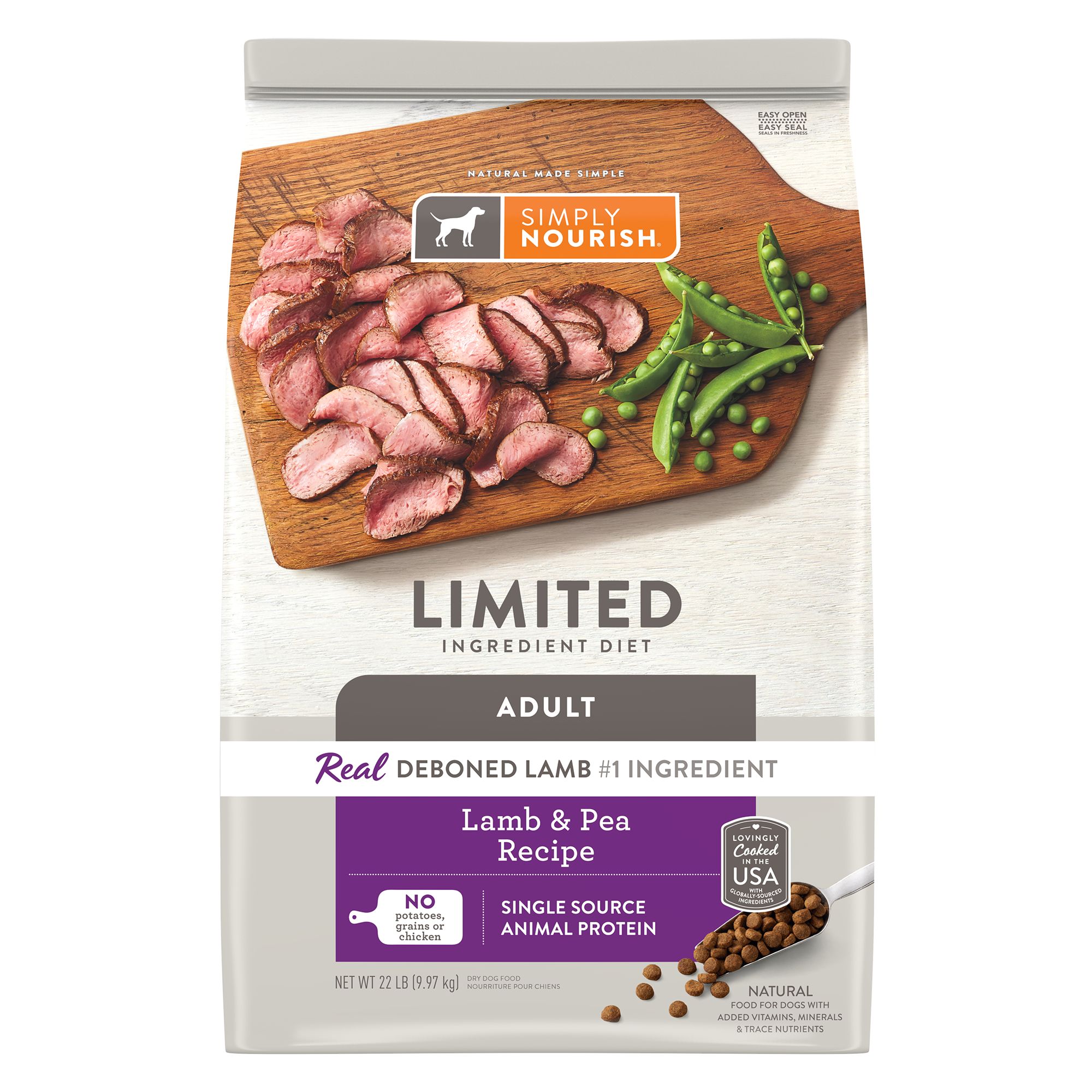 Simply Nourish® Limited Ingredient Diet Adult Dry Dog Food Lamb & Pea