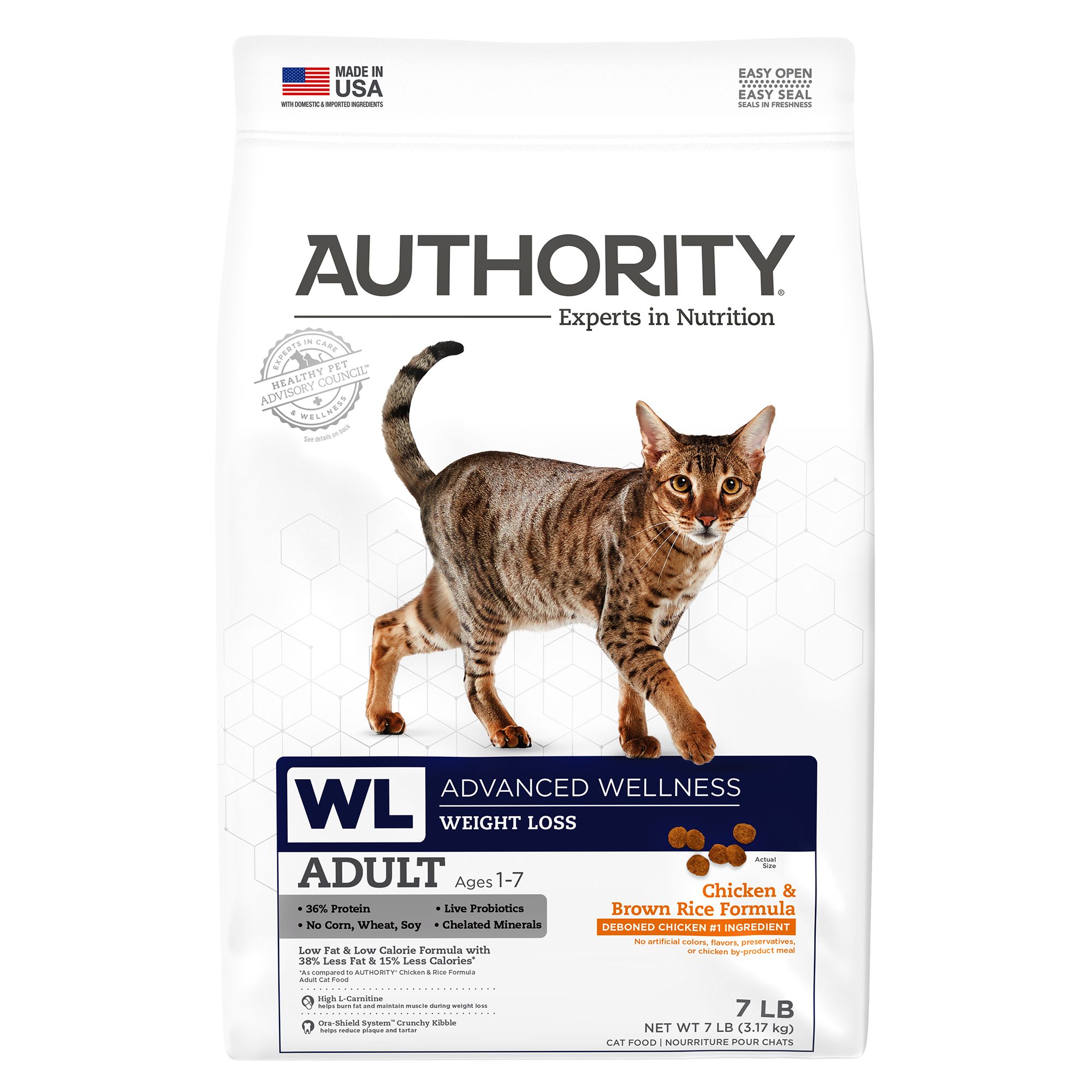 Authority® Advanced Wellness Weight Loss Adult Cat Dry Food Chicken
