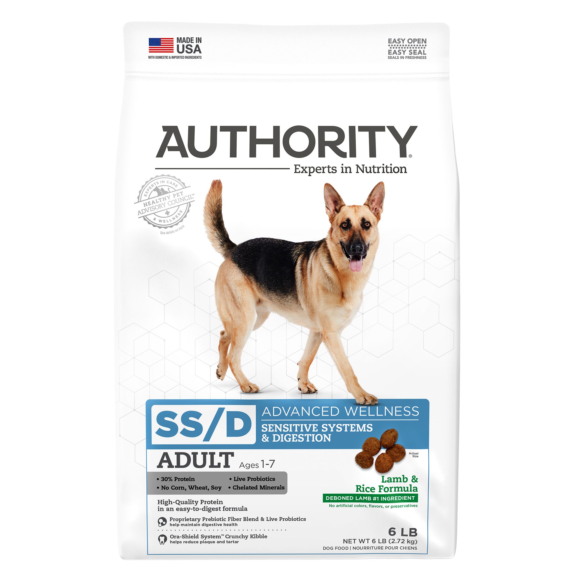 Authority® Advanced Wellness Sensitive Systems Digestions Adult Dog Food Lamb & Rice dog Dry