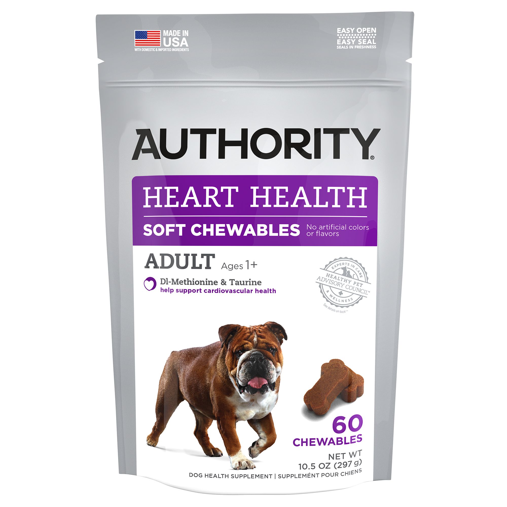 Authority® Heart Health Adult Soft Dog Chews dog Vitamins & Supplements PetSmart