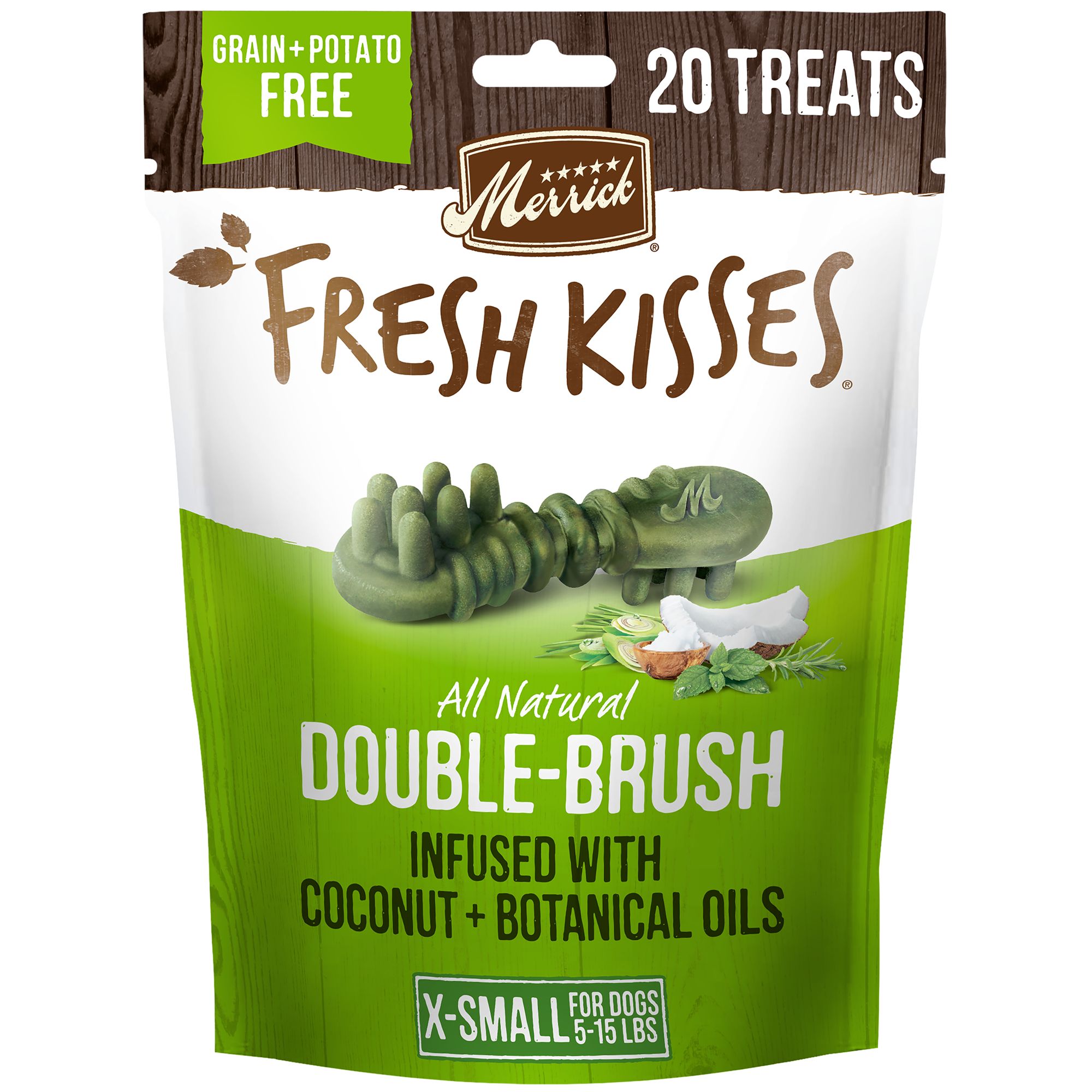 Merrick® Fresh Kisses® Extra Small Breed Adult Dental Dog Treats Coconut Oil dog Dental