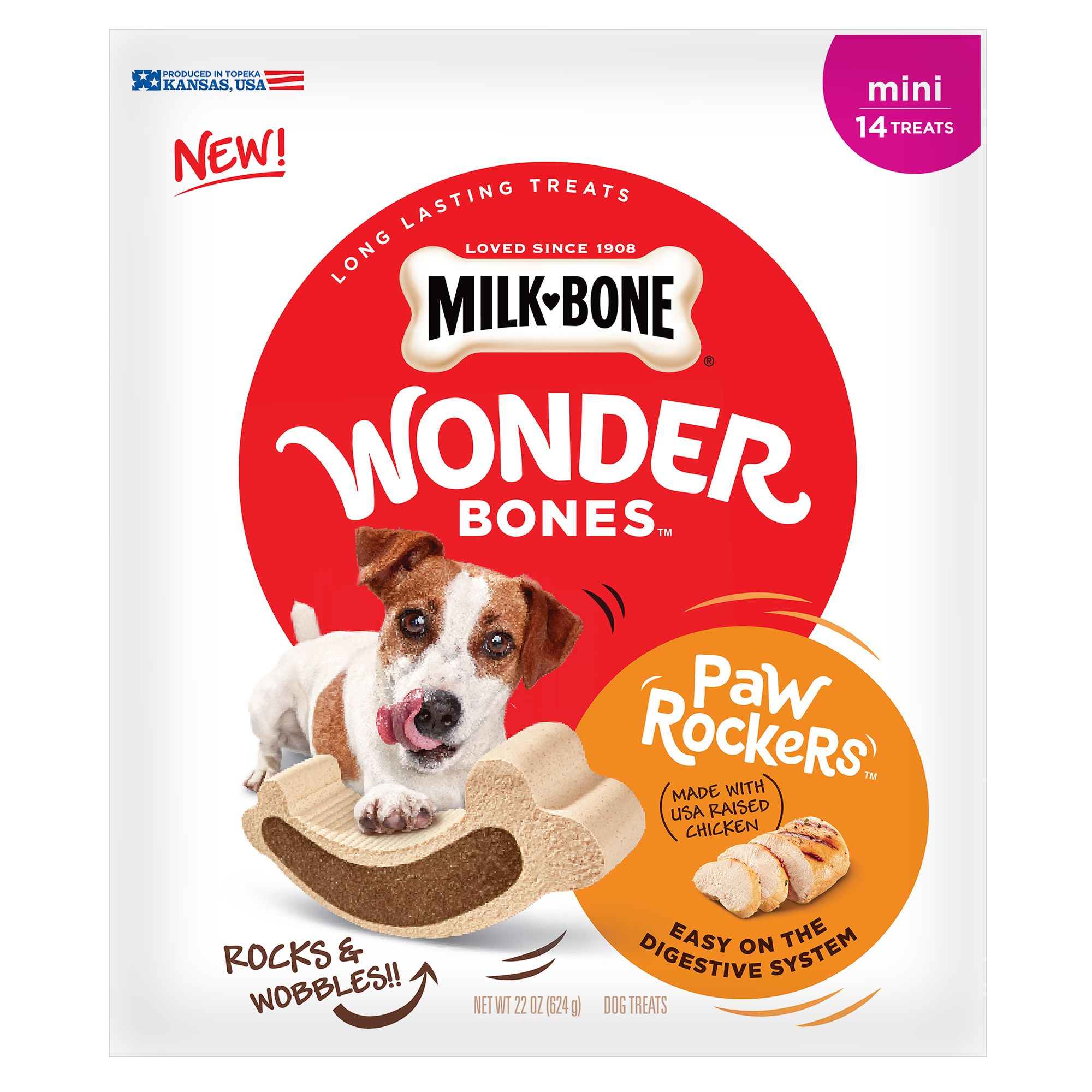 MILKBONE® Wonder Bones ™ Paw Rockers Dog Treats Mini dog Bones & Rawhide PetSmart