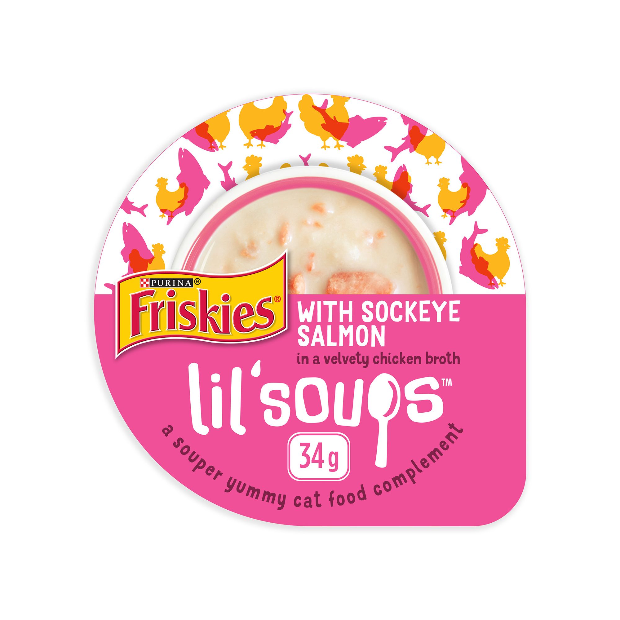 Purina® Friskies® Lil' Soups™ in a Velvety Chicken Broth Cat Treat