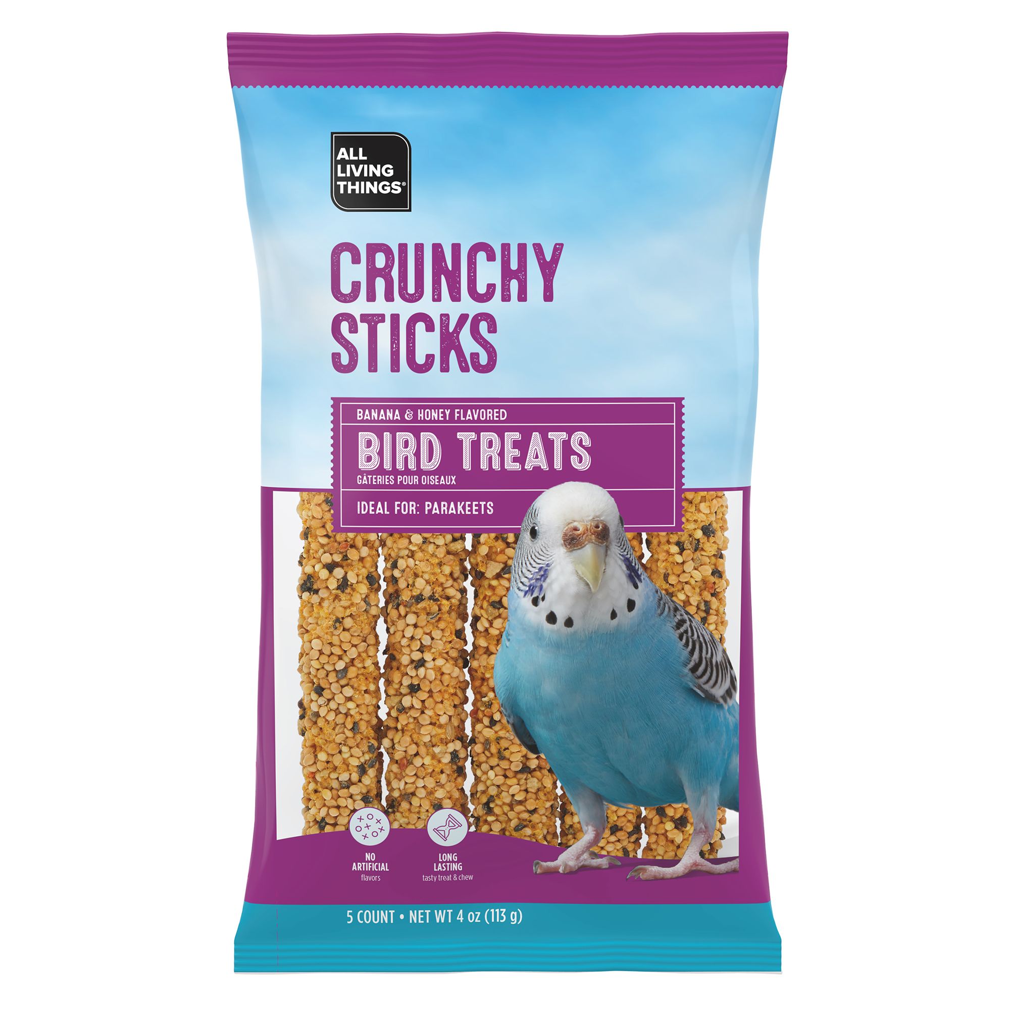 All Living Things® Banana & Honey Flavor Parakeet Crunchy Sticks 5