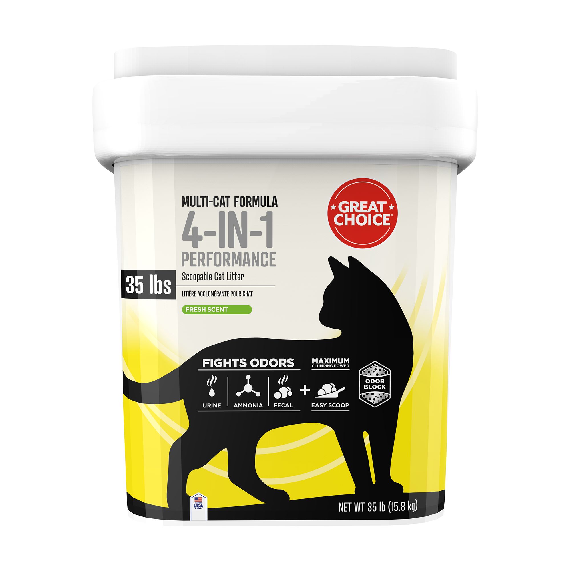 Great Choice® 4in1 Performance Clumping MultiCat Clay Cat Litter