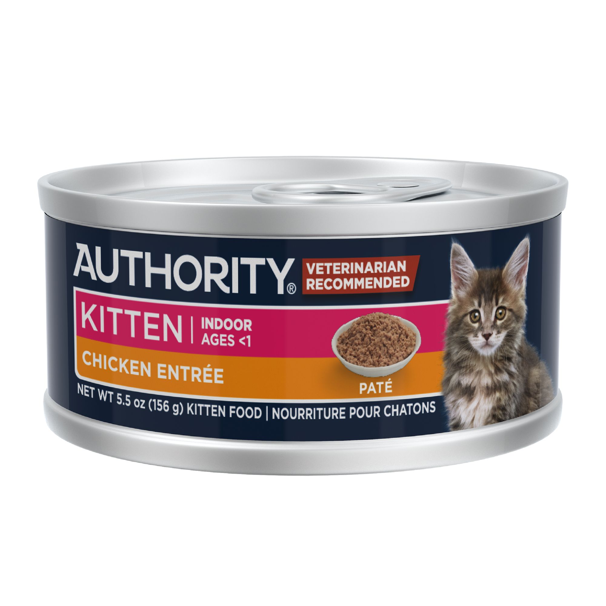 Authority® Everyday Health Indoor Kitten Cat Wet Food 5.5 Oz, Pate