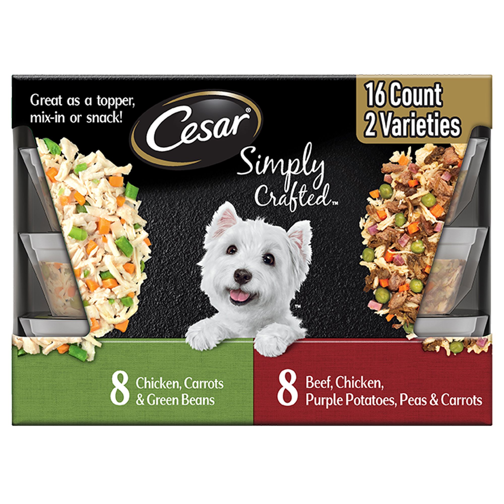 Cesar® Simply Crafted All Life Stage Wet Dog Food & Meal Topper Grain