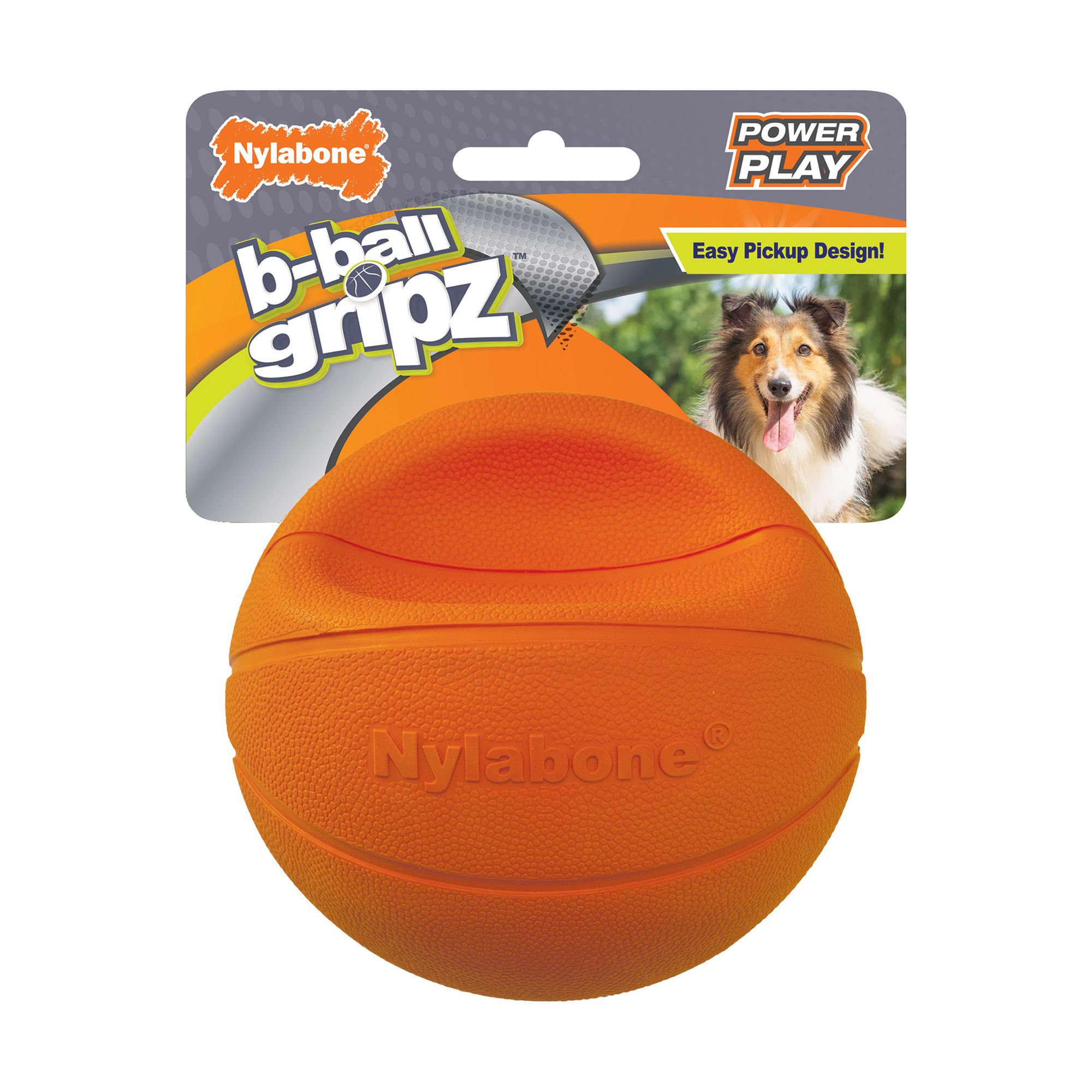 Nylabone® BBall Gripz Basketball Dog Toy Squeaker dog Fetch Toys