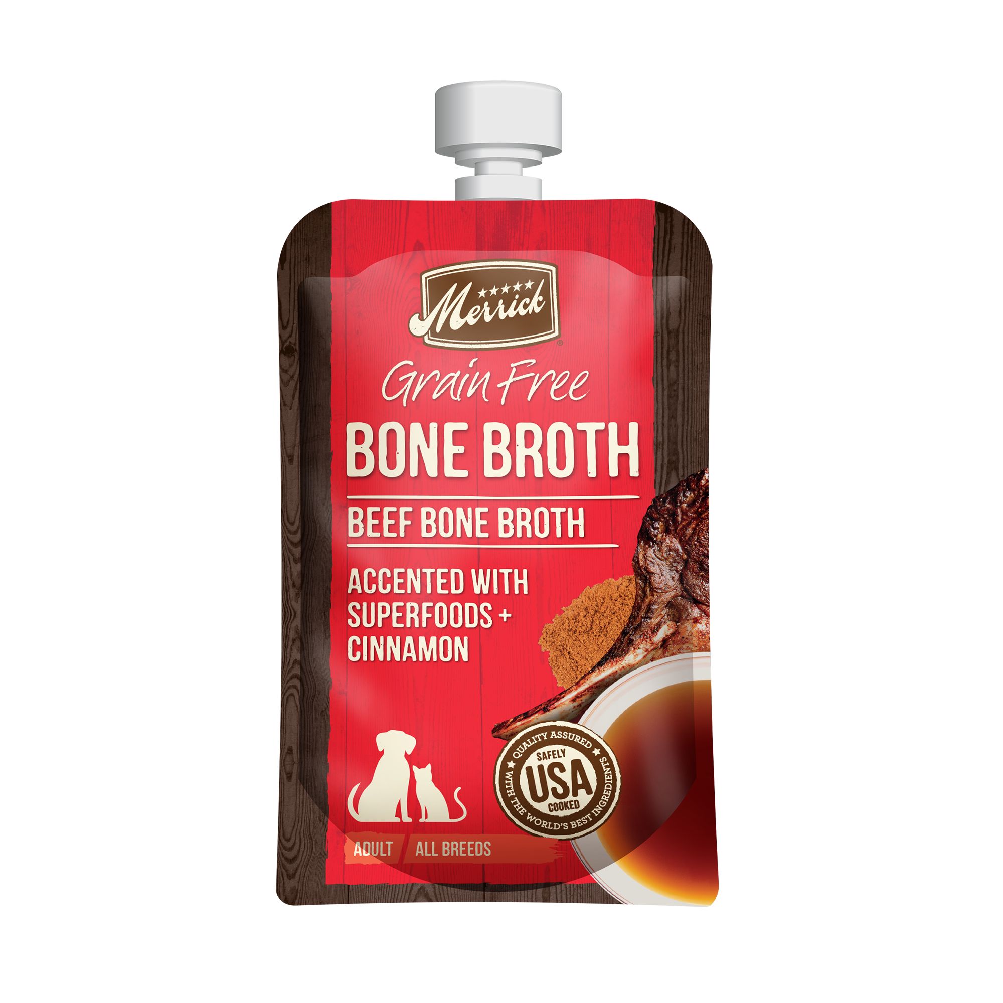 Merrick® Grain Free® Bone Broth Adult Wet Dog Food Topper 7 Oz., BPA