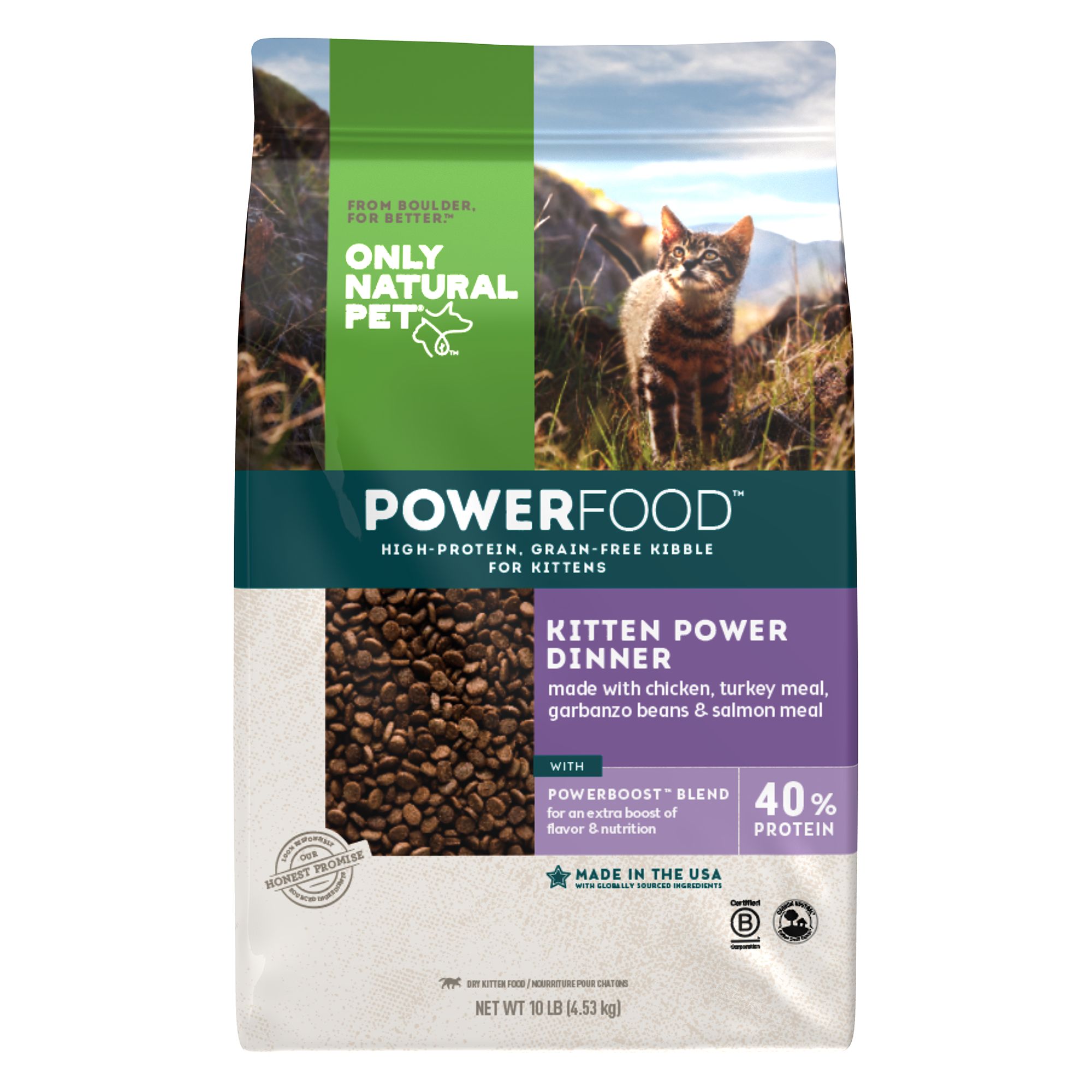 Only Natural Pet® PowerFood Kitten Cat Dry Food Poultry & Salmon