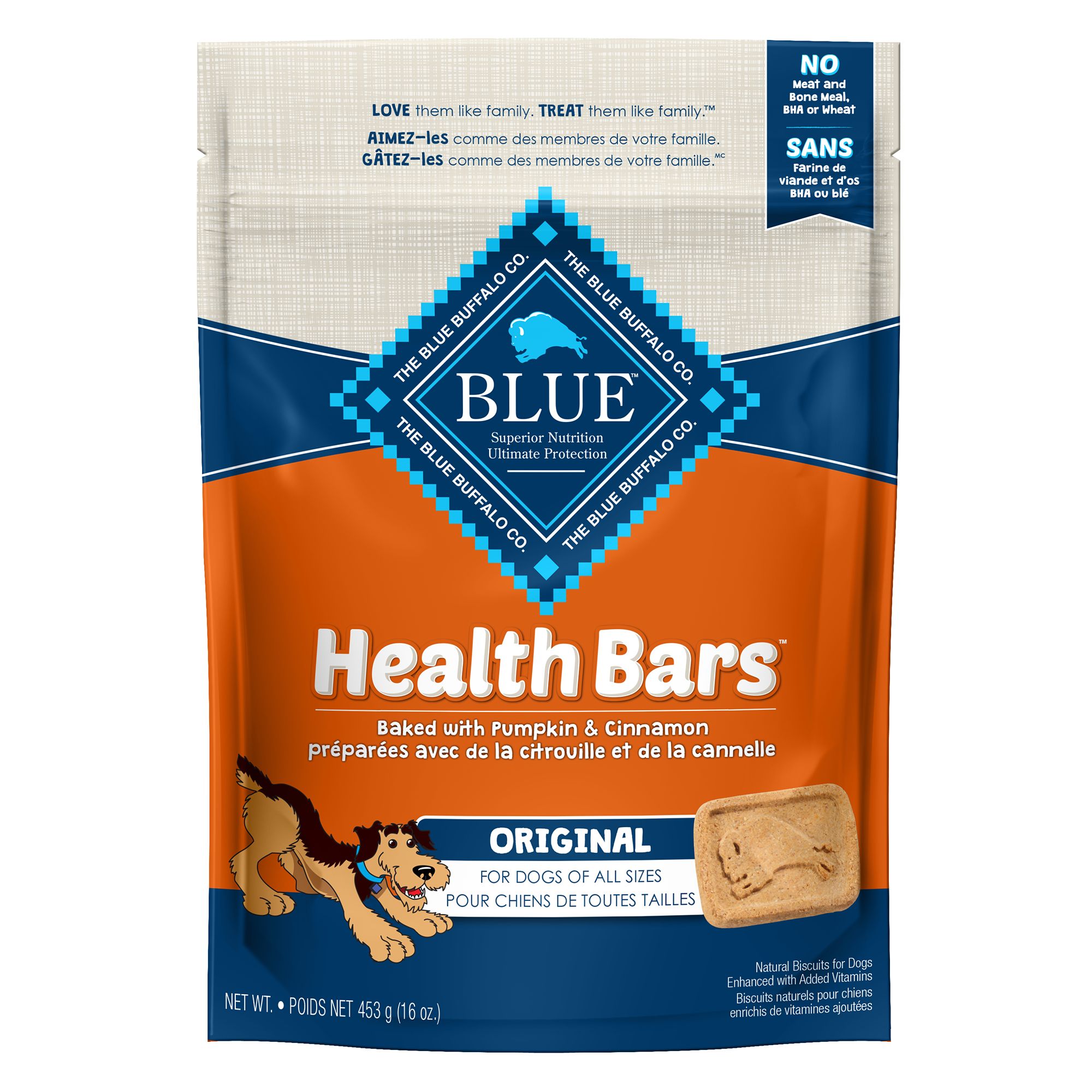 Blue Buffalo® All Life Stages Treat Dog Treats Natural, Pumpkin dog