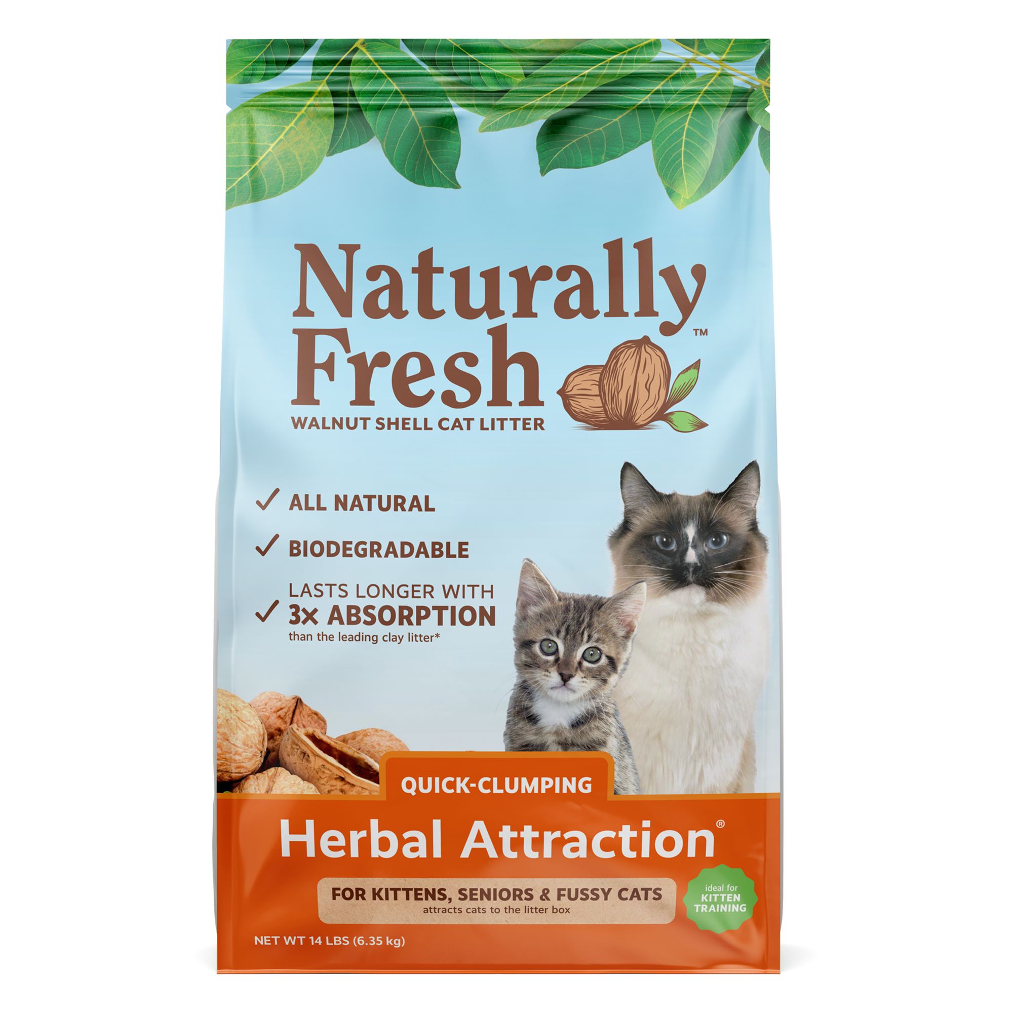 Naturally Fresh Herbal Attraction Clumping Walnut Cat Litter Low