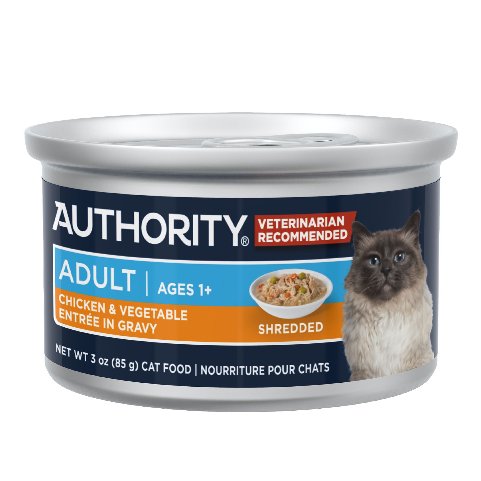 Authority® Everyday Health Cat Wet Food 3 Oz, Shreds in Gravy, With