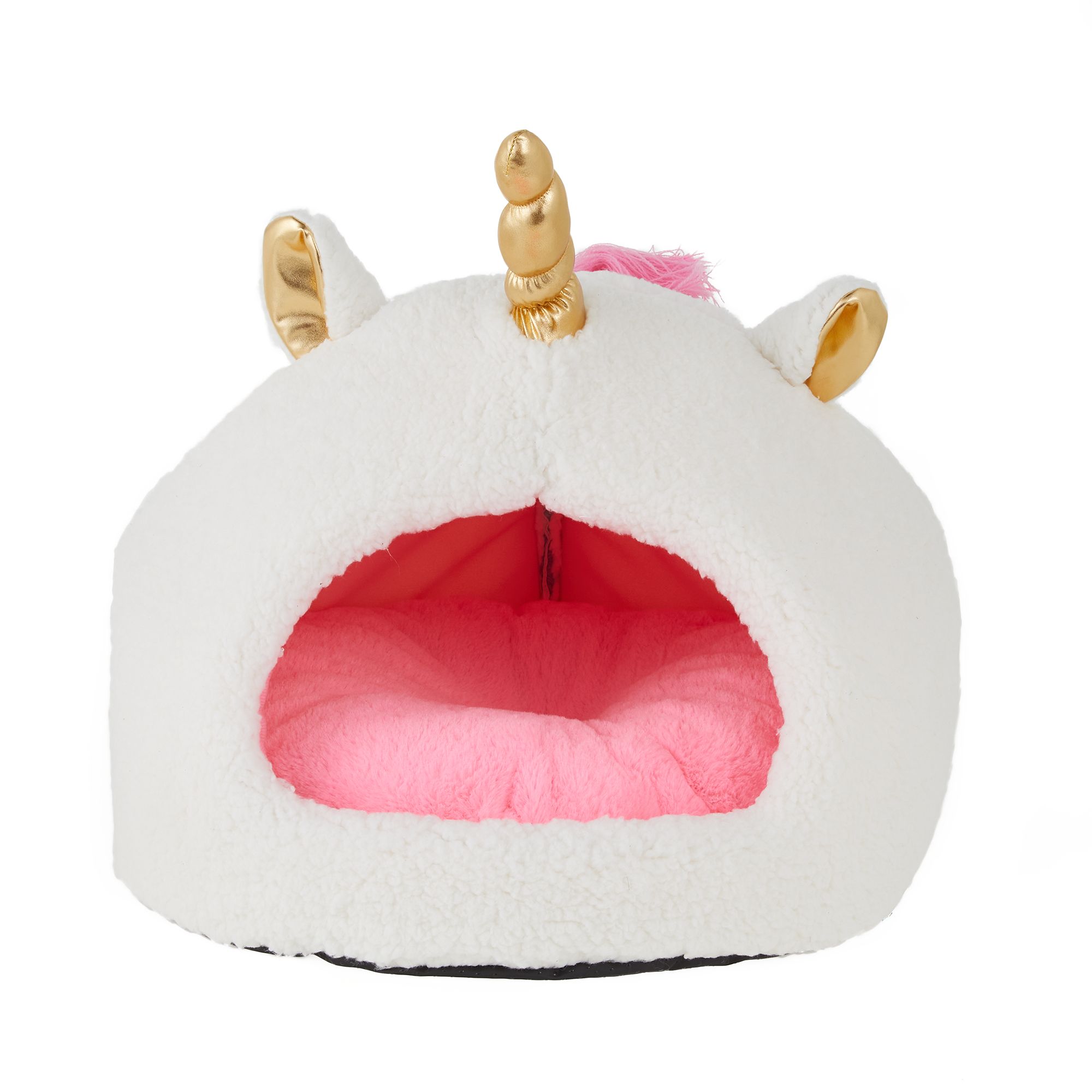 Whisker City® White & Pink Unicorn Hut Cat Bed cat Covered Beds