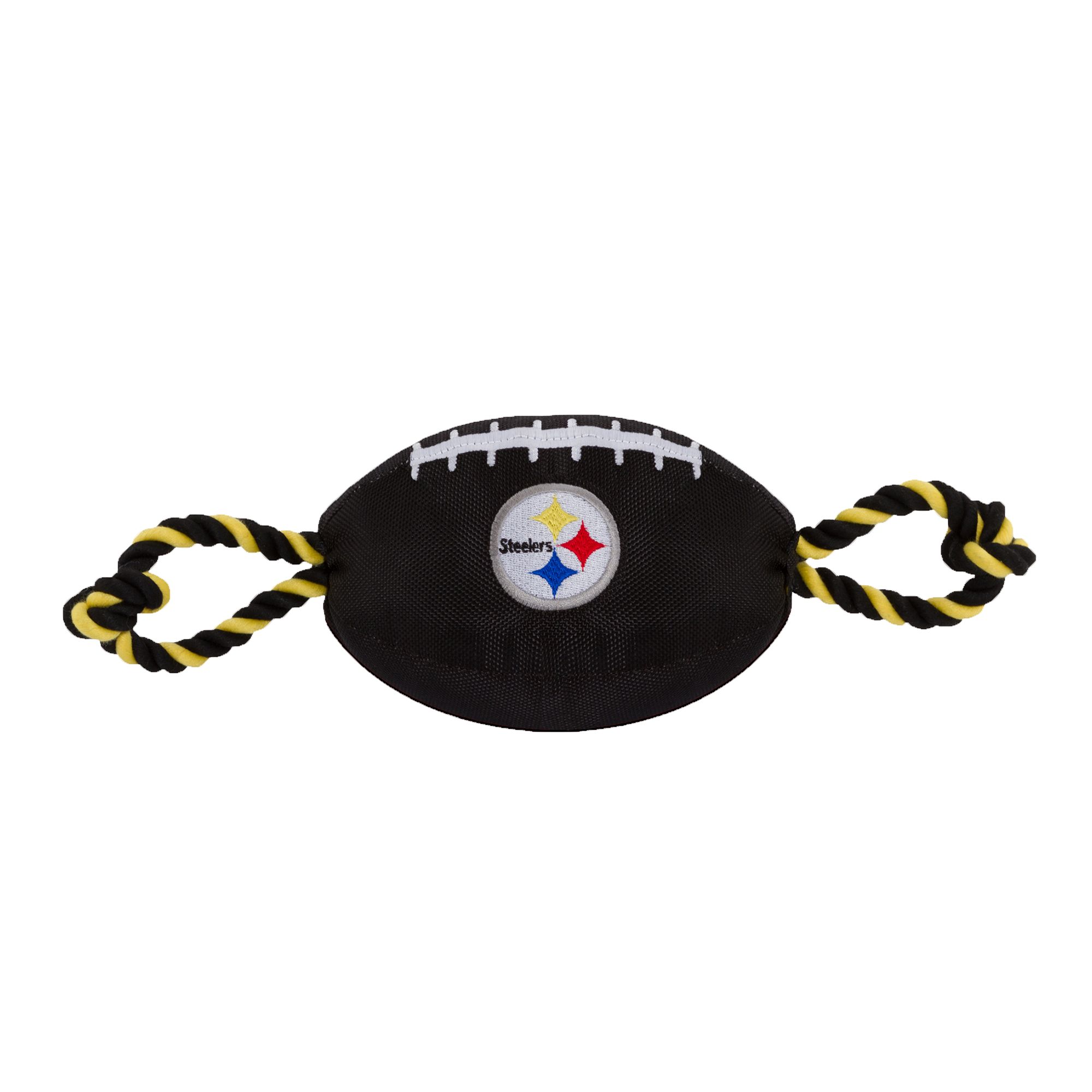 Pets First Pittsburgh Steelers Football Rope Dog Toy